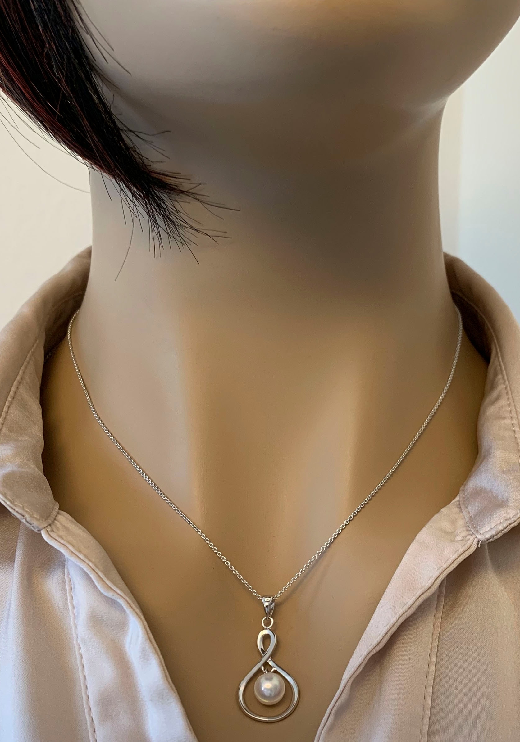 Adriana Kette mit Anhänger »Bellagio - Infinity/Unendlichkeitsschleife, B3«, Made in Germany - mit Süßwasserzuchtperle