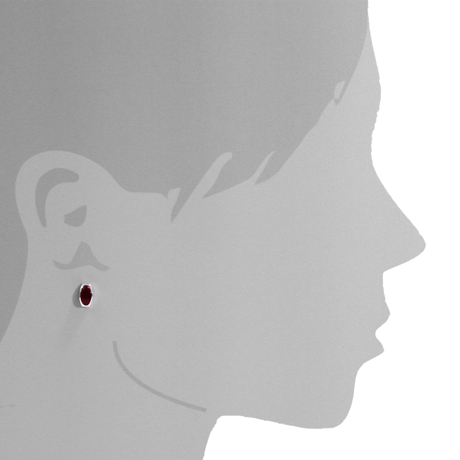 OSTSEE-SCHMUCK Paar Ohrstecker »- Tinta cherry - Silber 925/000 - Bernstein«