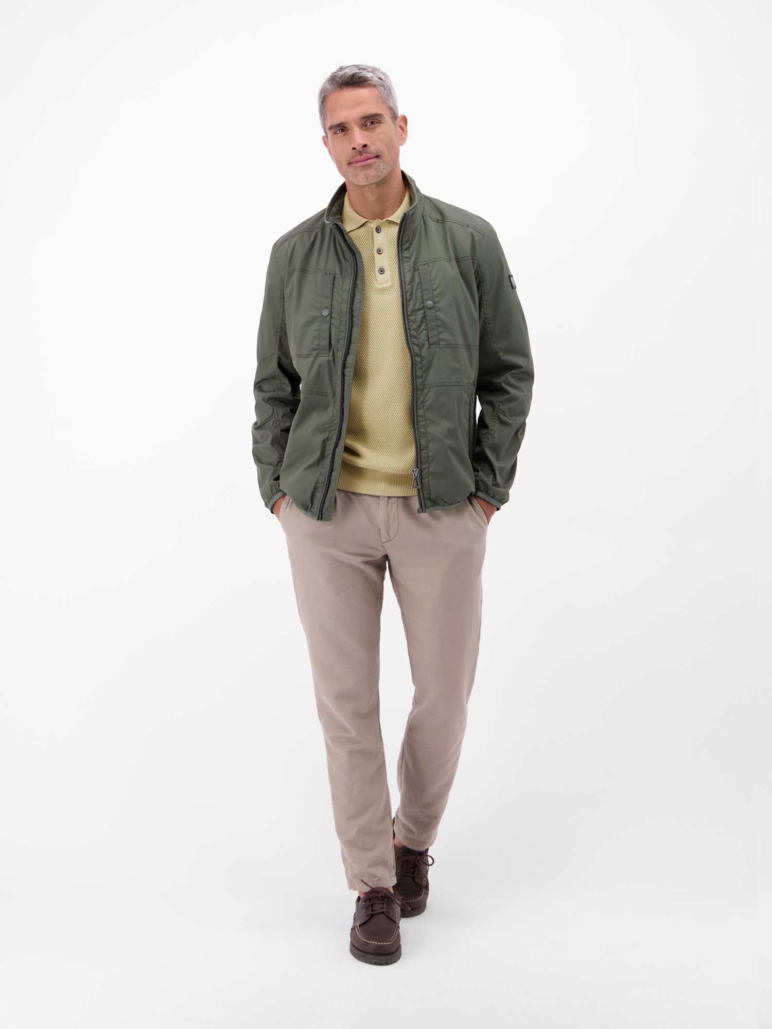 LERROS Poloshirt »Unifarbenes Poloshirt in Strukturqualität«