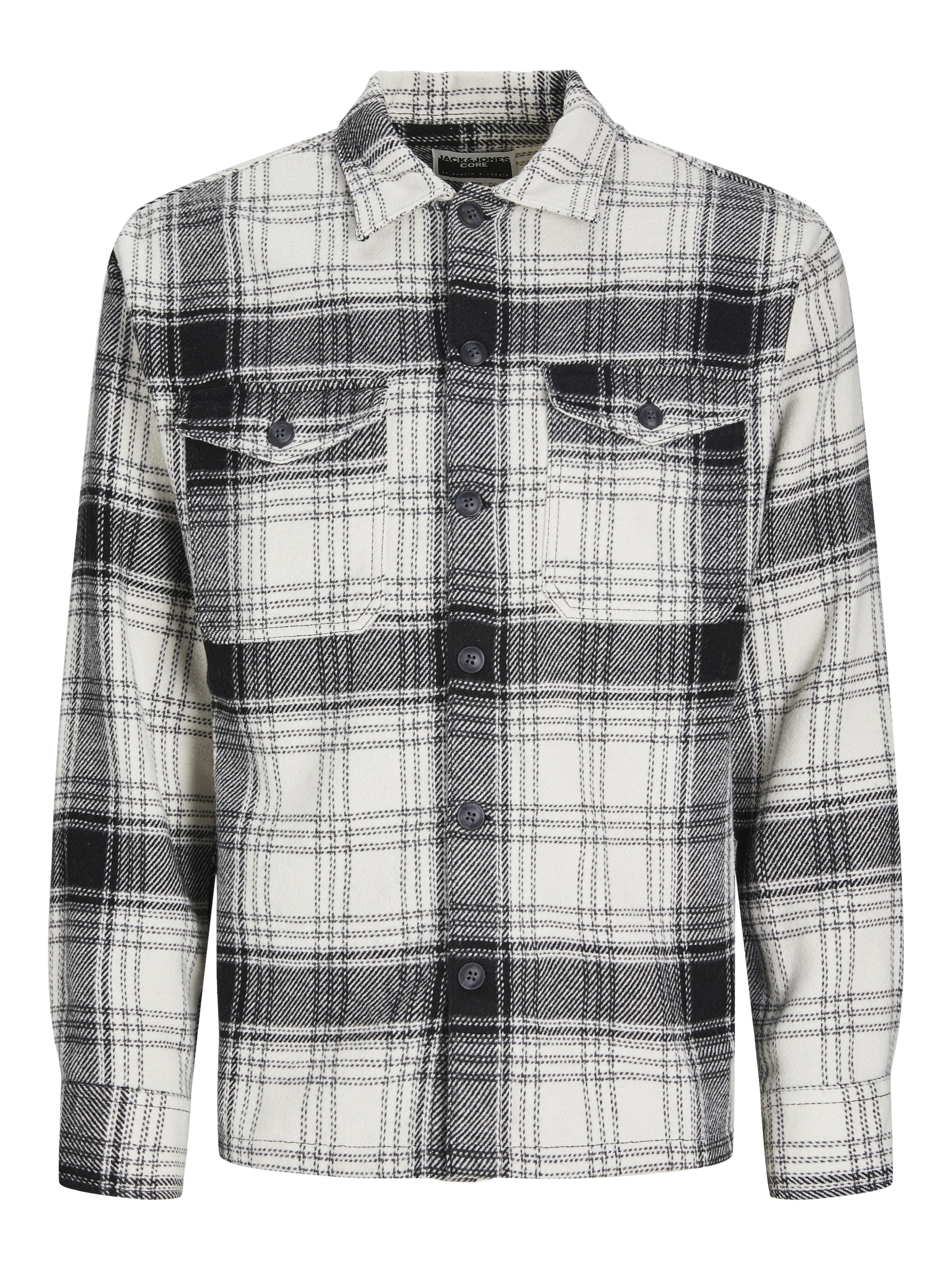 Langarmhemd »JCOEDDIE CHECK WOOL BLEND OVERSHIRT LS«, Overshirt Form