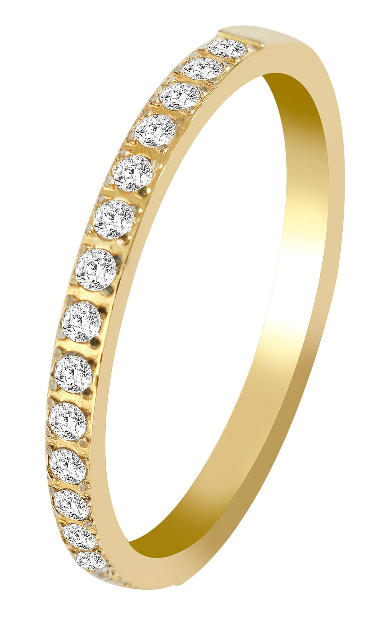 Adelia´s Fingerring »Damen Ring aus Edelstahl mit Strass Steinchen«