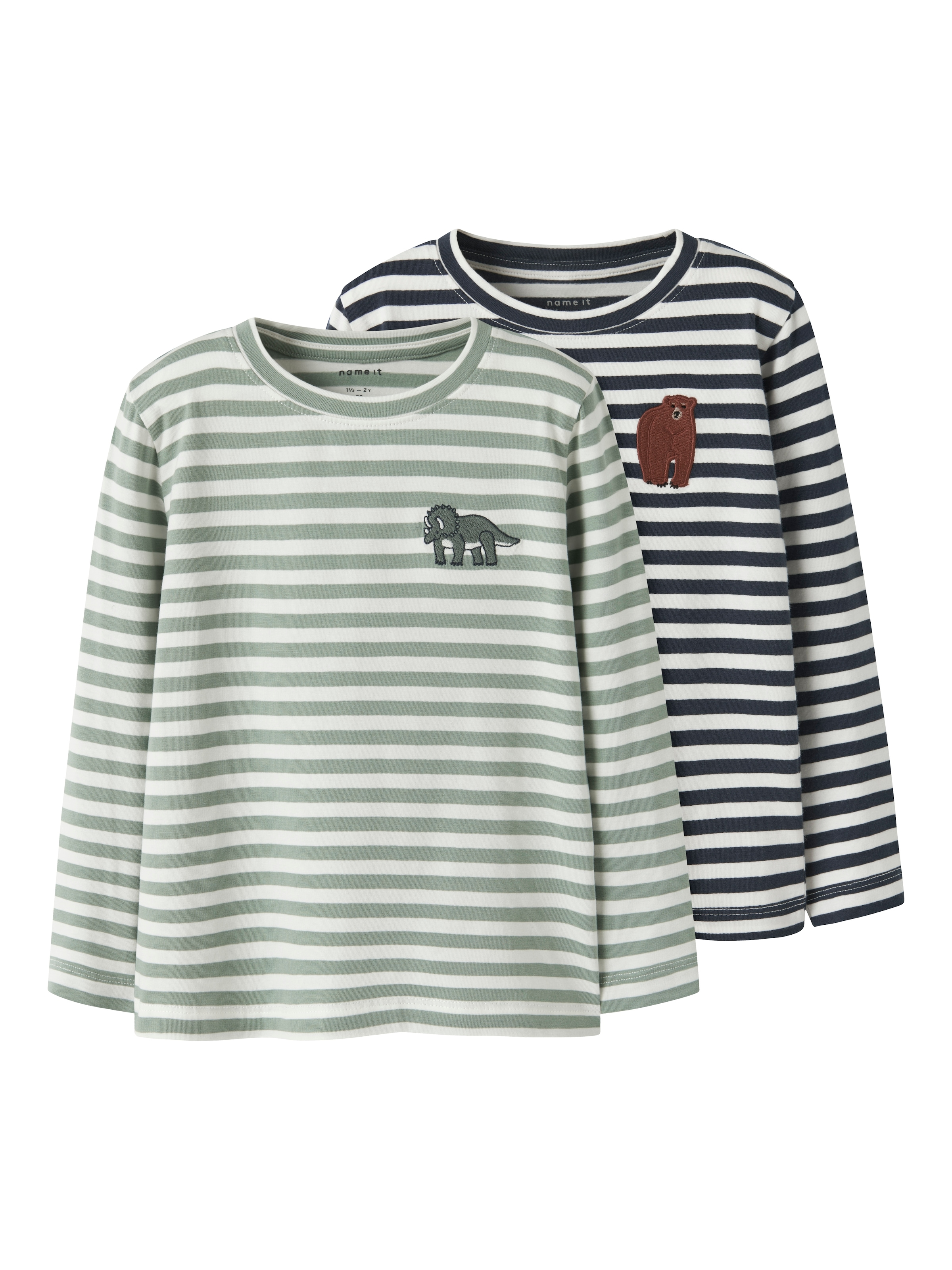 Name It Langarmshirt »NMMNITU 2P LS TOP PB«, (Packung, 2 tlg.)