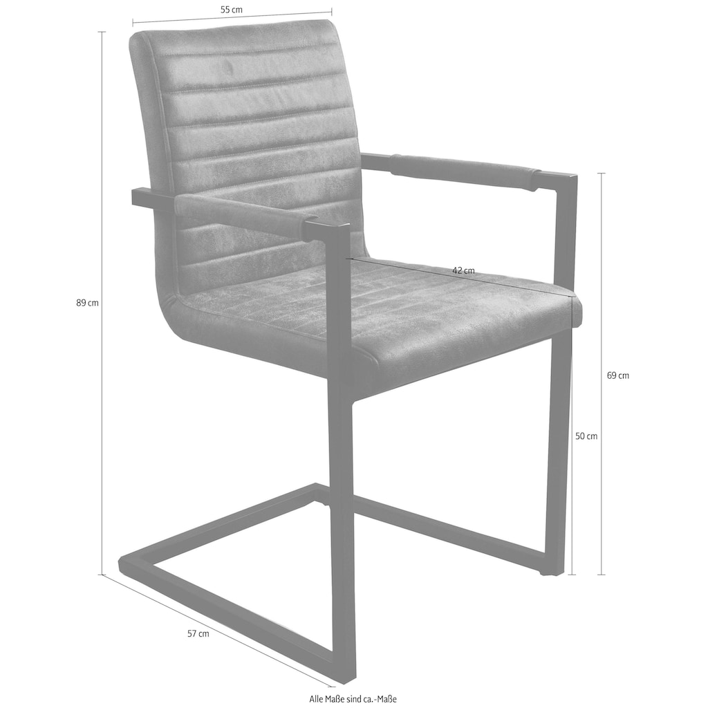 SIT Freischwinger »Sit&Chairs«, (Set), 2 St., Microfaser Antiklederoptik