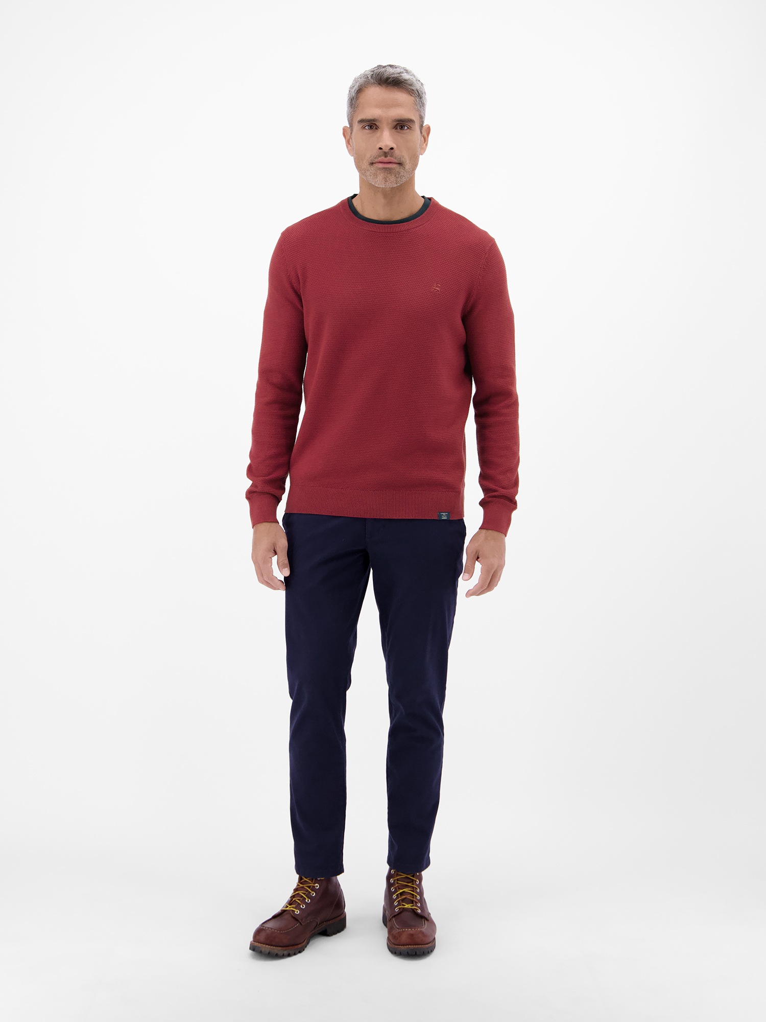 LERROS Strickpullover »Herren Strickpullover in Twist-Struktur« Rundhalsausschnitt, weicher Stoff, langärmlig, normale Passform