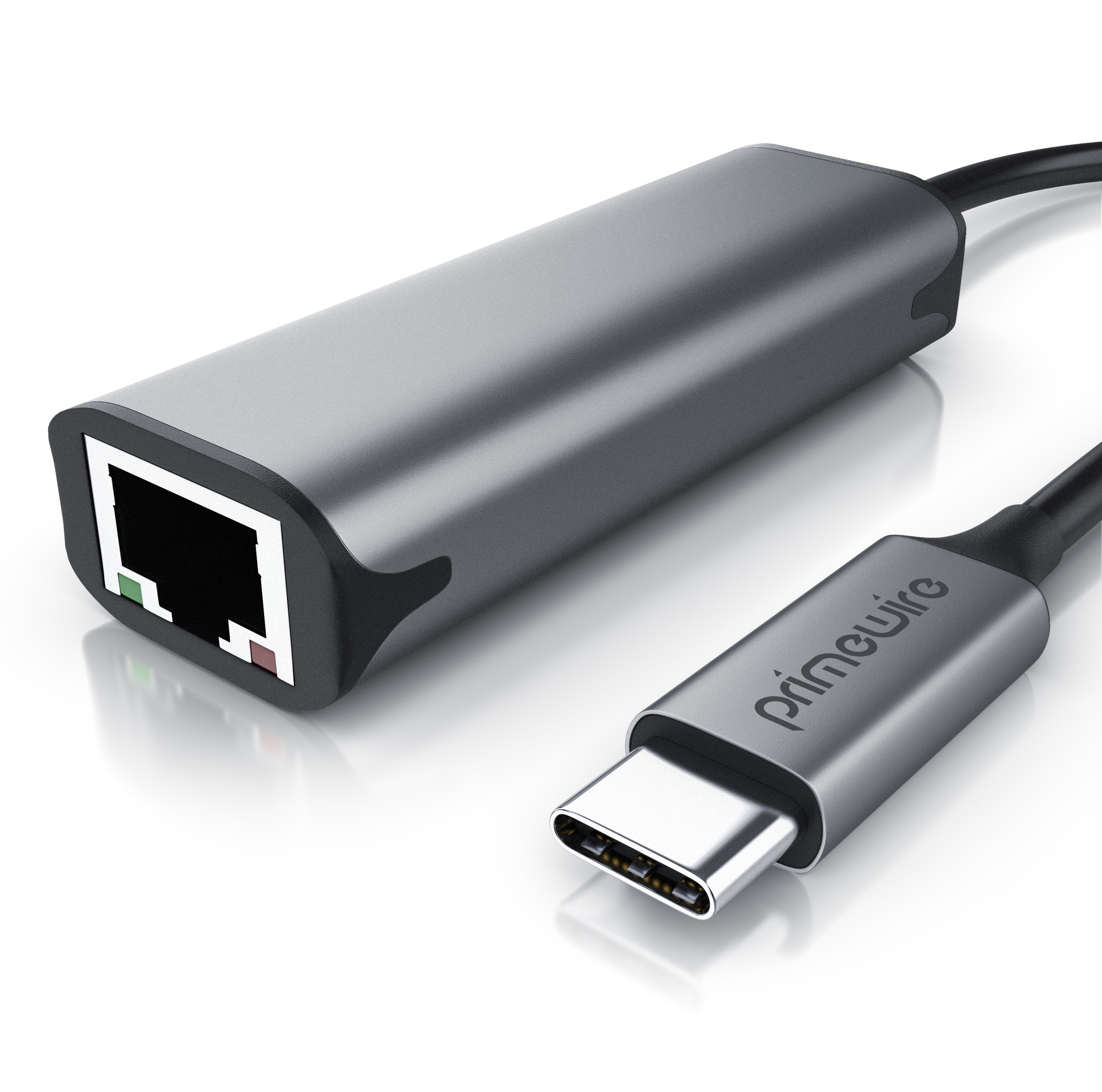 Primewire Netzwerk-Adapter »LAN Adapter mit USB Typ C«, USB Typ C zu RJ-45 (Ethernet), 15 cm, USB 3.2 Typ C auf RJ45 Buchse
