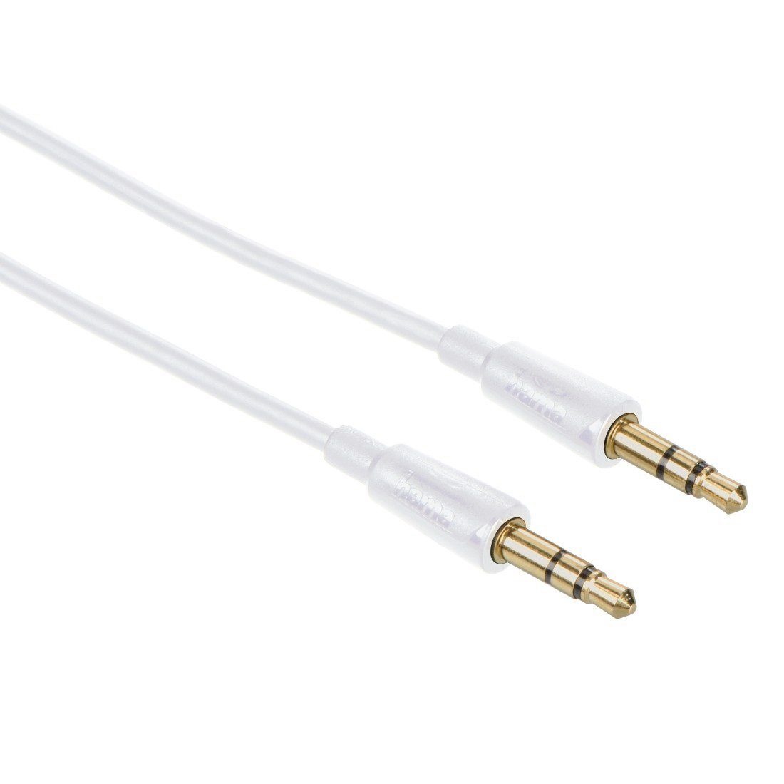 Audio-Kabel, 3,5-mm-Klinken-Stecker - Stecker, Stereo »Weiß«