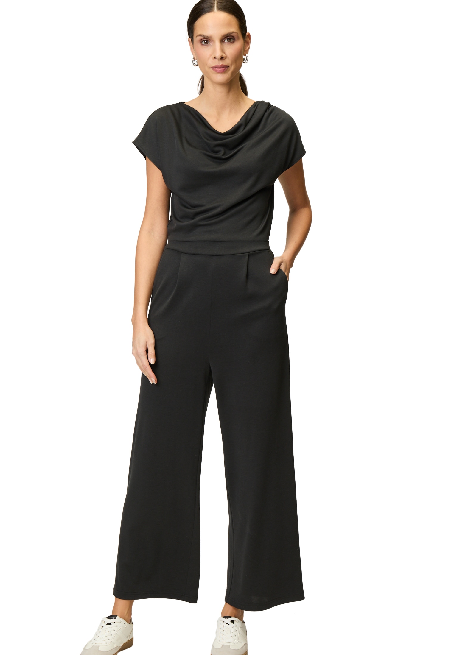 Zero Jumpsuit »Jumpsuit mit Wasserfallausschnitt«