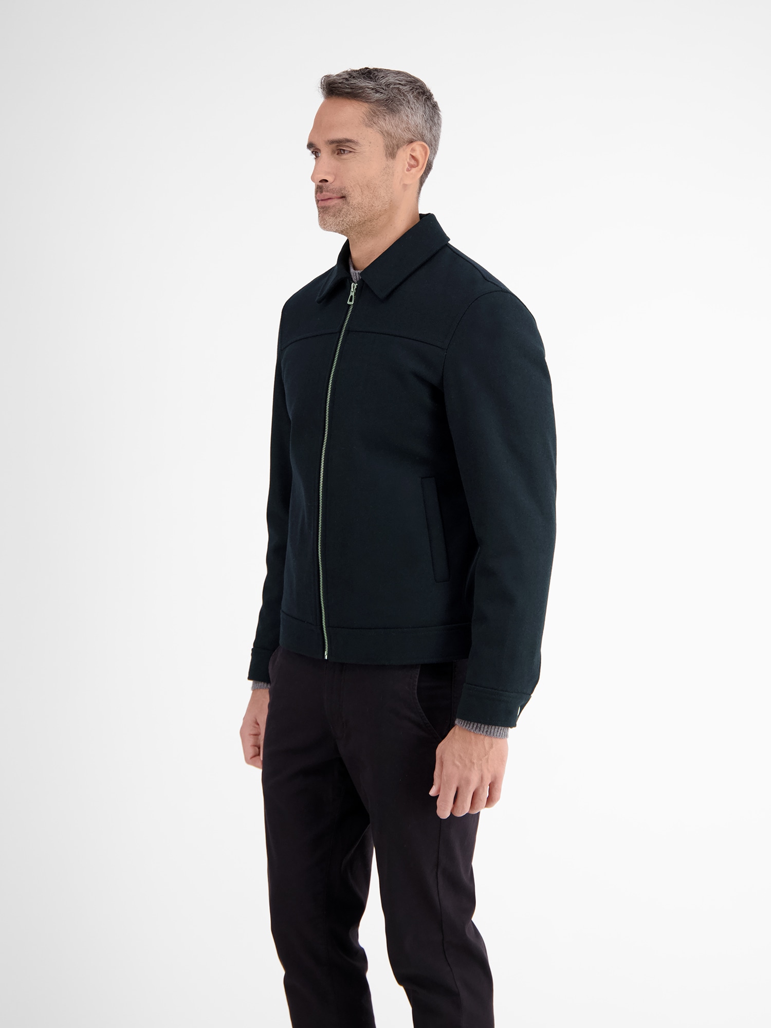 LERROS Blouson »LERROS Modischer Wollblouson«, ohne Kapuze, Keine Angabe