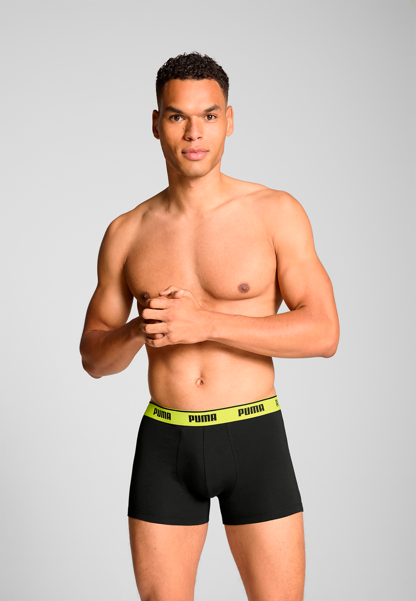 PUMA Boxershorts »PUMA MEN EVERYDAY BASIC BOXERS 3P« Komfortabler elastischer Logobund