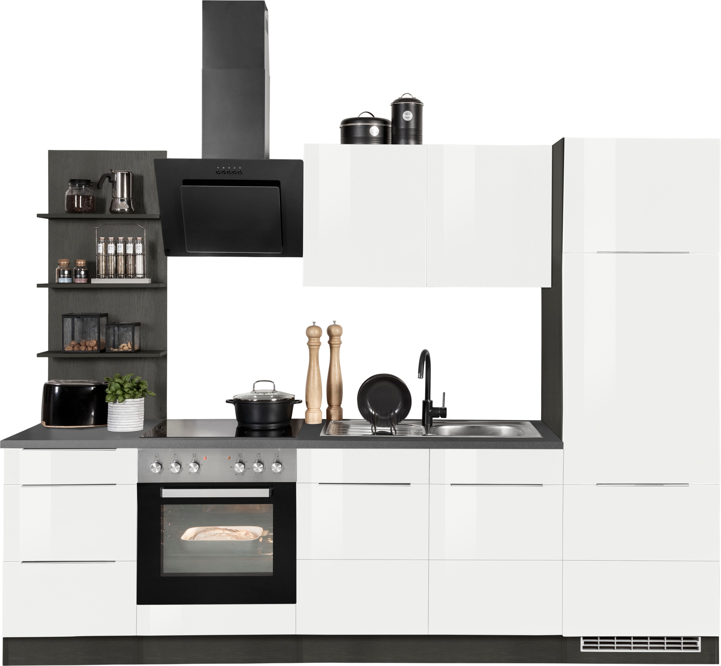 HELD MÖBEL Küchenzeile mit E-Geräten, Breite Shop OTTO cm Online 270 im »Brindisi«