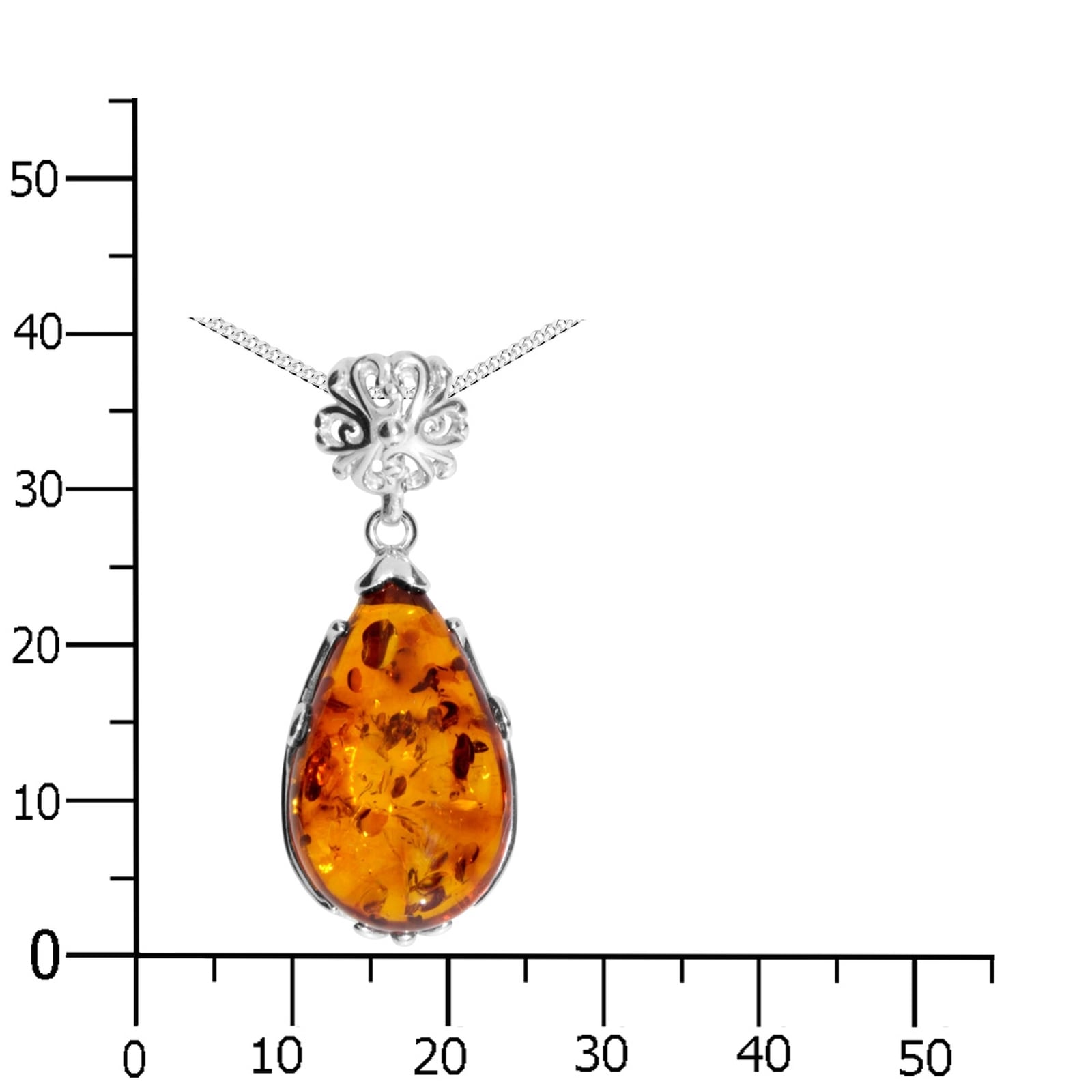 OSTSEE-SCHMUCK Kette mit Anhänger »- Vanessa - Silber 925/000 - Bernstein«