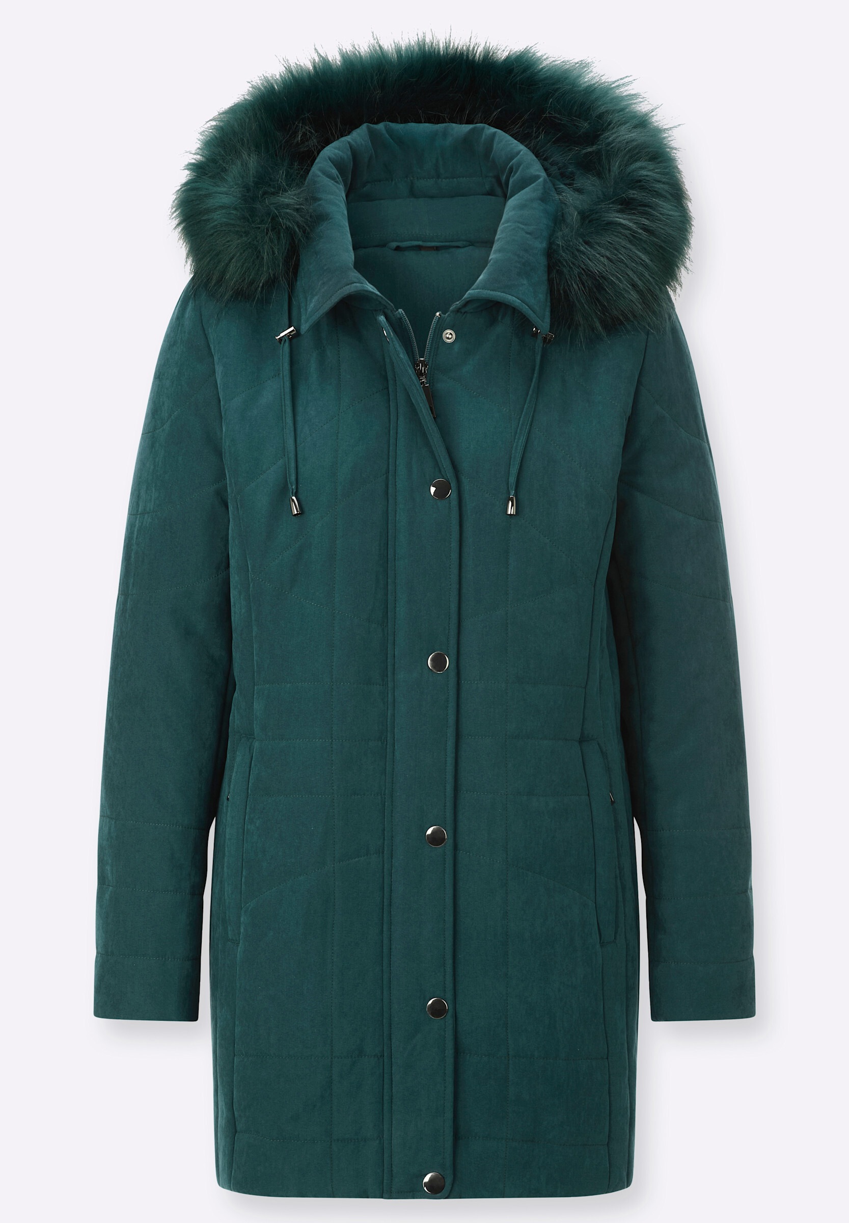 Witt Steppjacke »Kapuzenjacke Kapuzenjacke Pelz-Imitat-Besatz« Abnehmbare Kapuze
