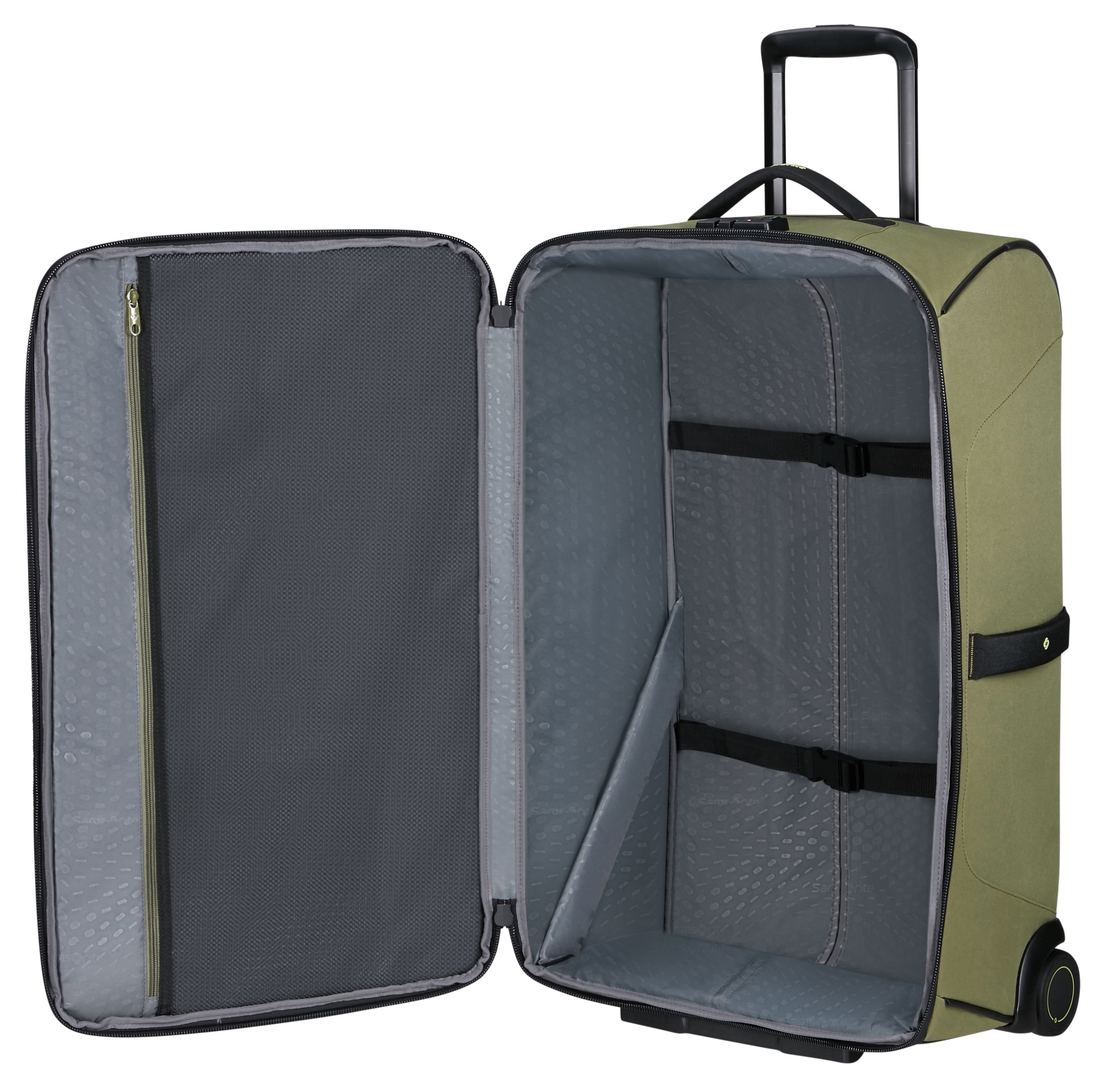 Samsonite Reisetasche »ECODIVER DUFFLE/WH, verschiedene Größen« TSA-Schloss und Trolley-Gestänge