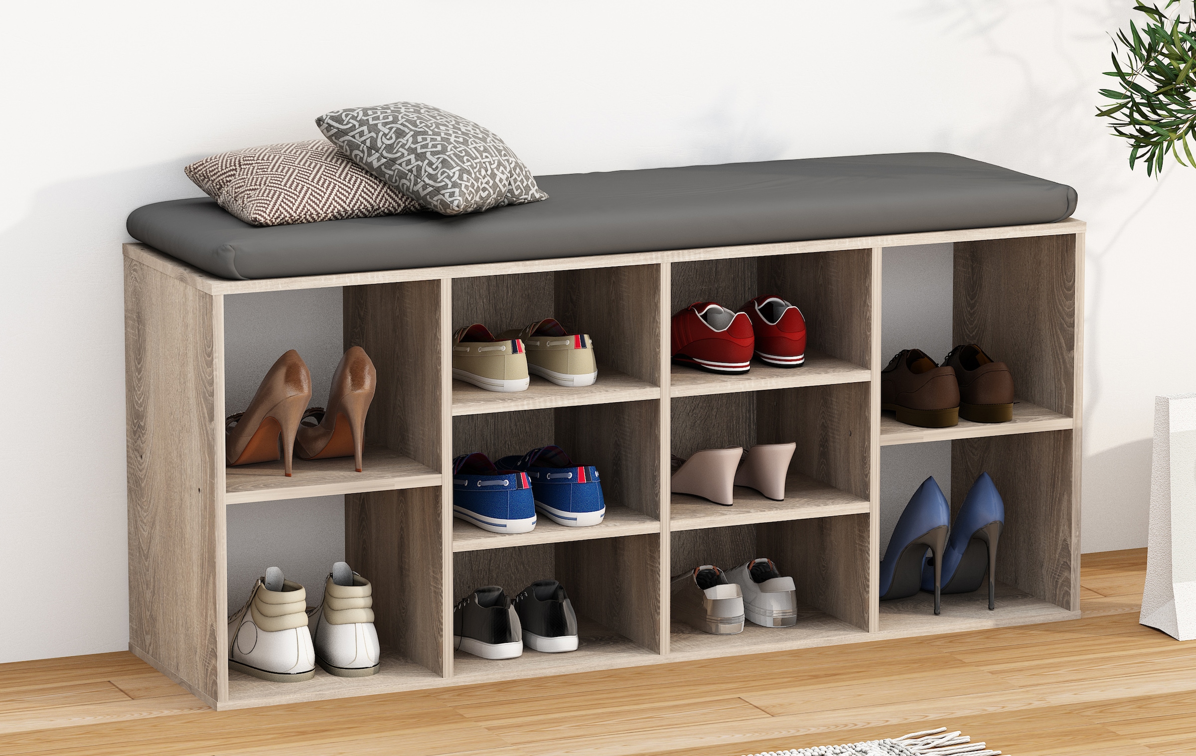 VCM Schuhregal »Holz Regal Schuhschrank Schuhregal Hinsol S«