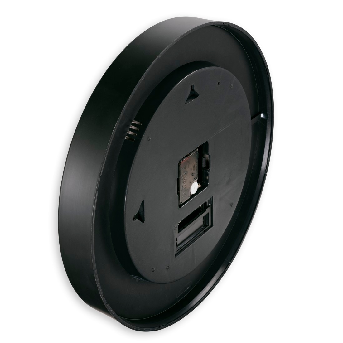 Hama Funkwanduhr »Funkuhr "Lanzarote", ohne Ticken, Ø 35cm, Schwarz« mit Thermo- und Hygrometer, geräuscharm