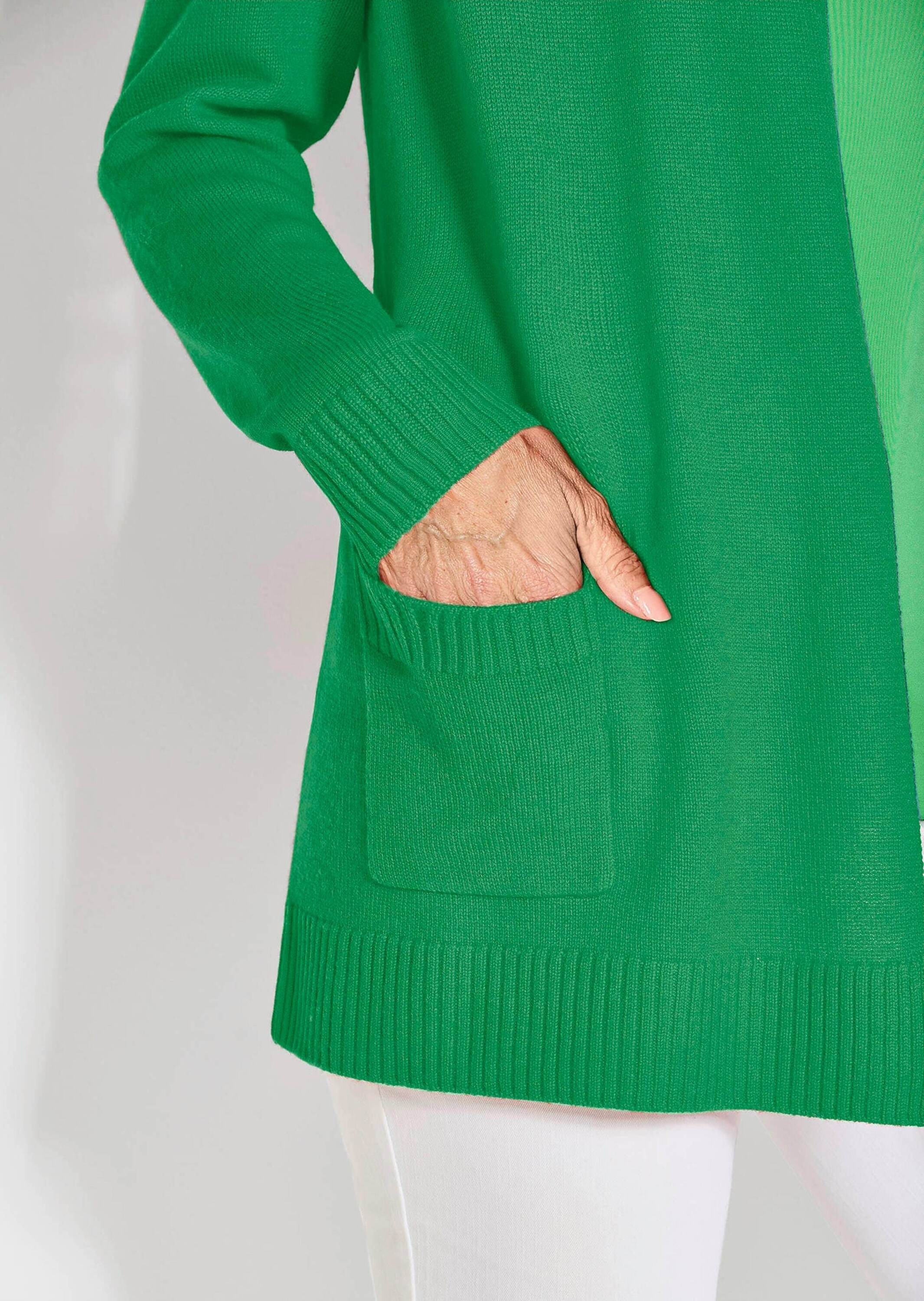 GOLDNER Strickjacke »Kurzgröße Langarm Cardigan aus Merino«