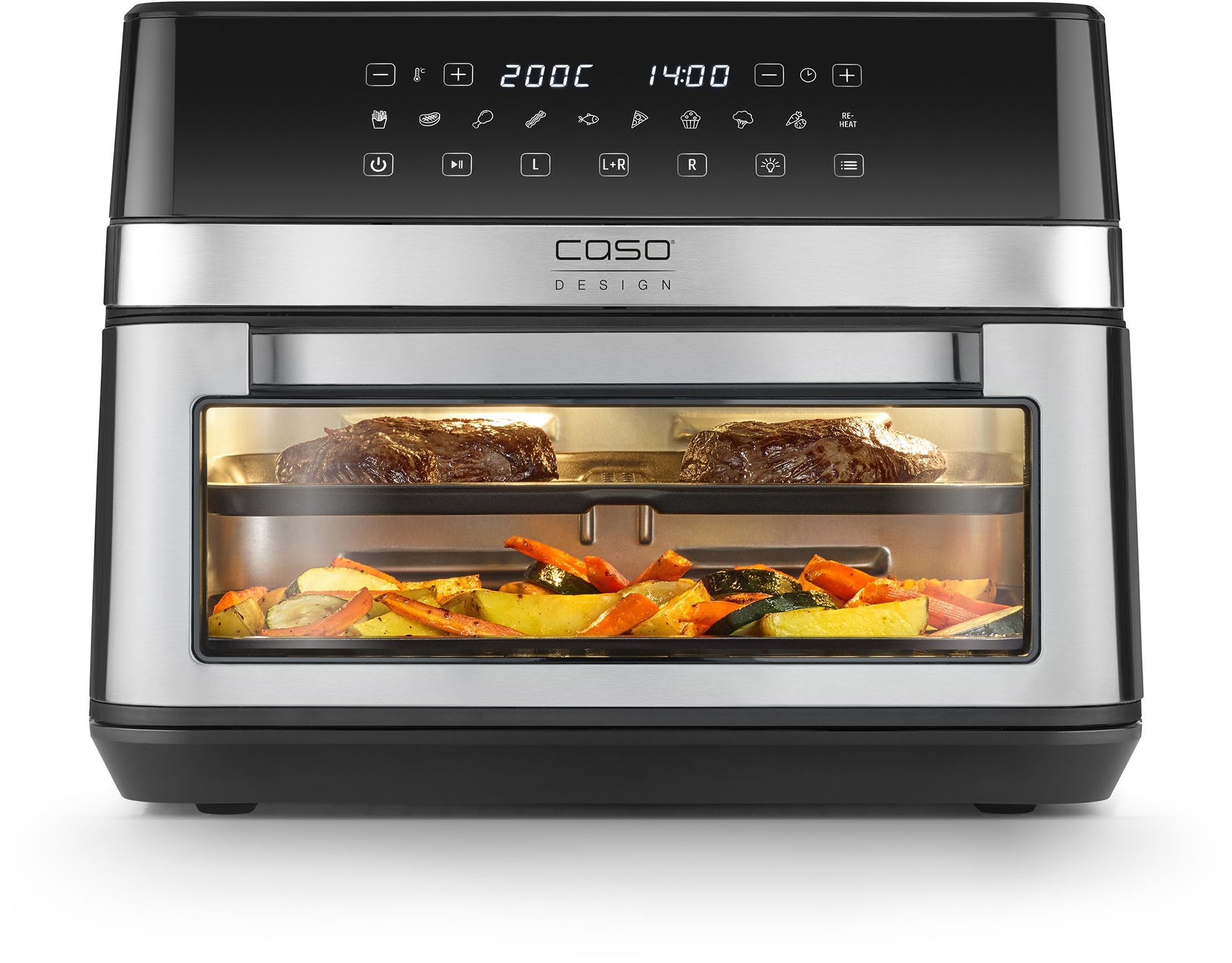 Caso Heißluftfritteuse »3186  Design AirFry DuoChef« 2200 W Fassungsvermögen 0 l