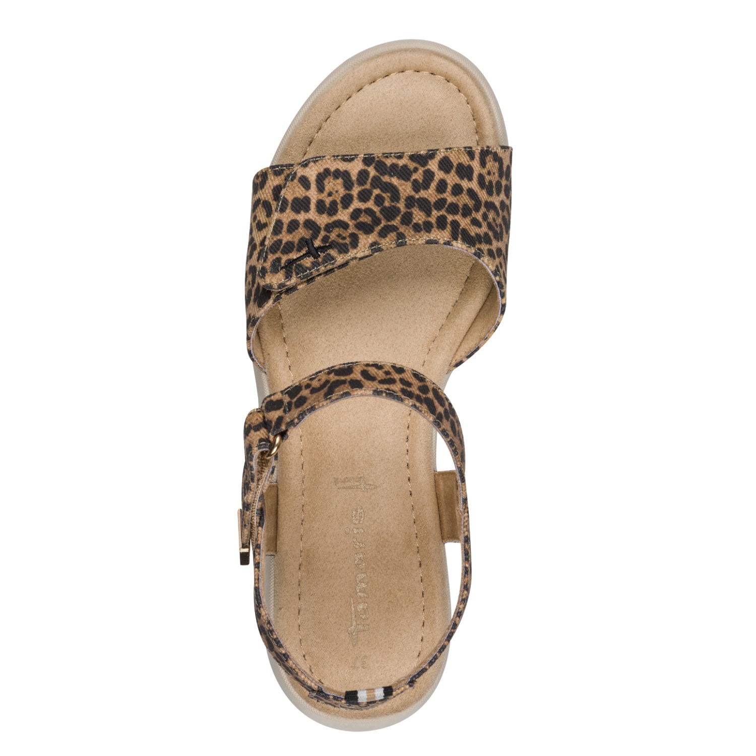 Tamaris Riemchensandale  Sommerschuh, Plateausandalette im angesagten Leo-Look