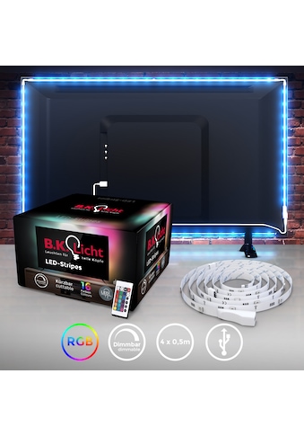 LED-Streifen, LED TV Hintergrundbeleuchtung Backlight 2m USB RGB selbstklebend