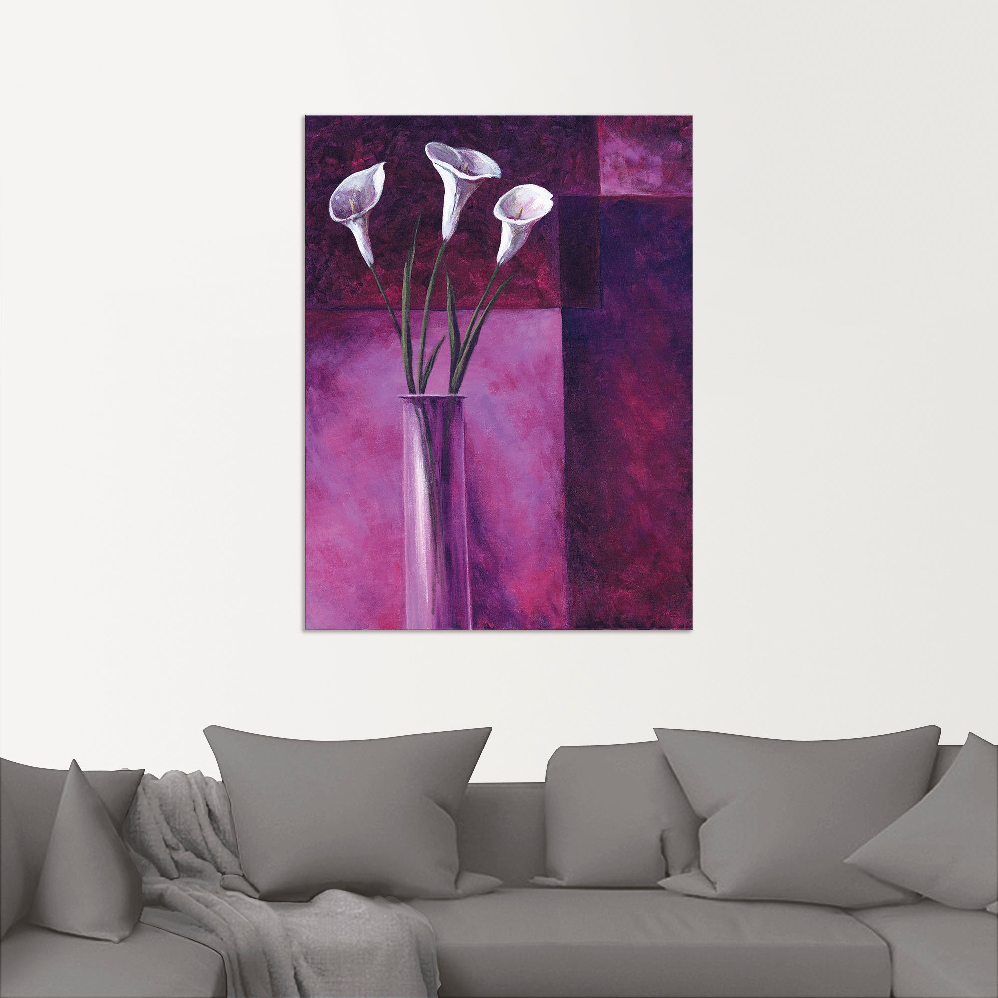 Artland Wandbild »Callas Lila«, Blumen, (1 St.), als Alubild, Outdoorbild, Leinwandbild in verschied. Größen