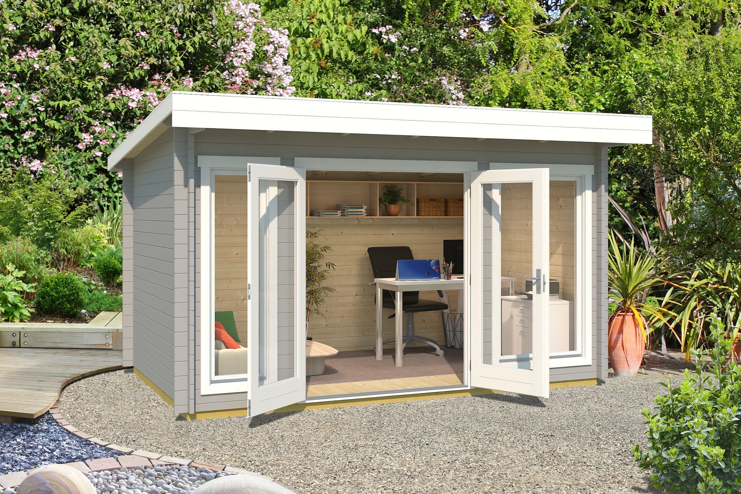 LASITA MAJA Gartenhaus »DORSET«, (Set, inkl. Fussbodenbretter zum verlegen)