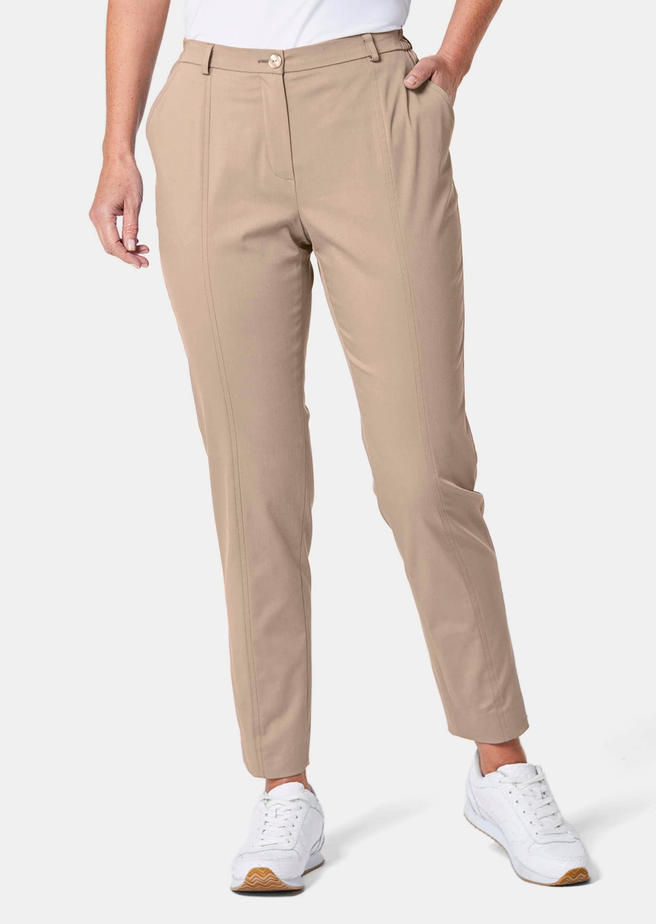 GOLDNER Stoffhose »Satinhose Carla Sportive Hose Carla aus trageangenehmen Satin«