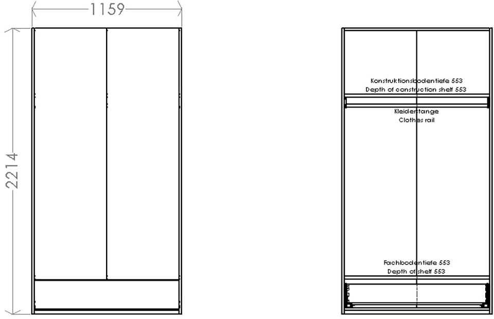 Variante geräumigen Inklusive SMALL 1«, OTTO Plus Shop 1 LIVING Müller »Modular Schublade im Kleiderschrank Online