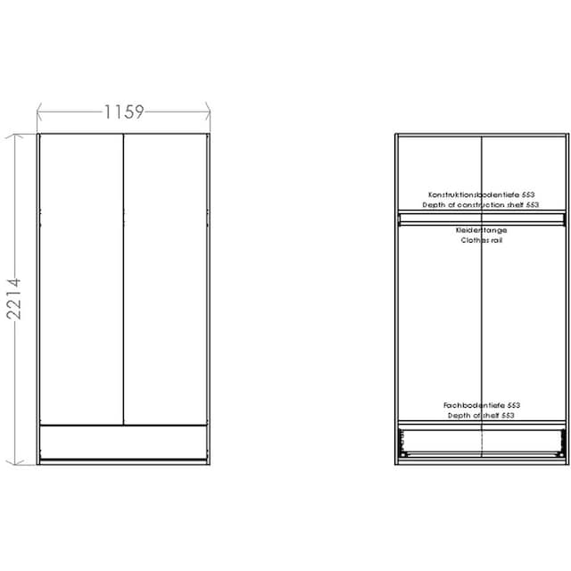 Müller SMALL LIVING Kleiderschrank »Modular Plus Variante 1«, Inklusive 1  geräumigen Schublade im OTTO Online Shop