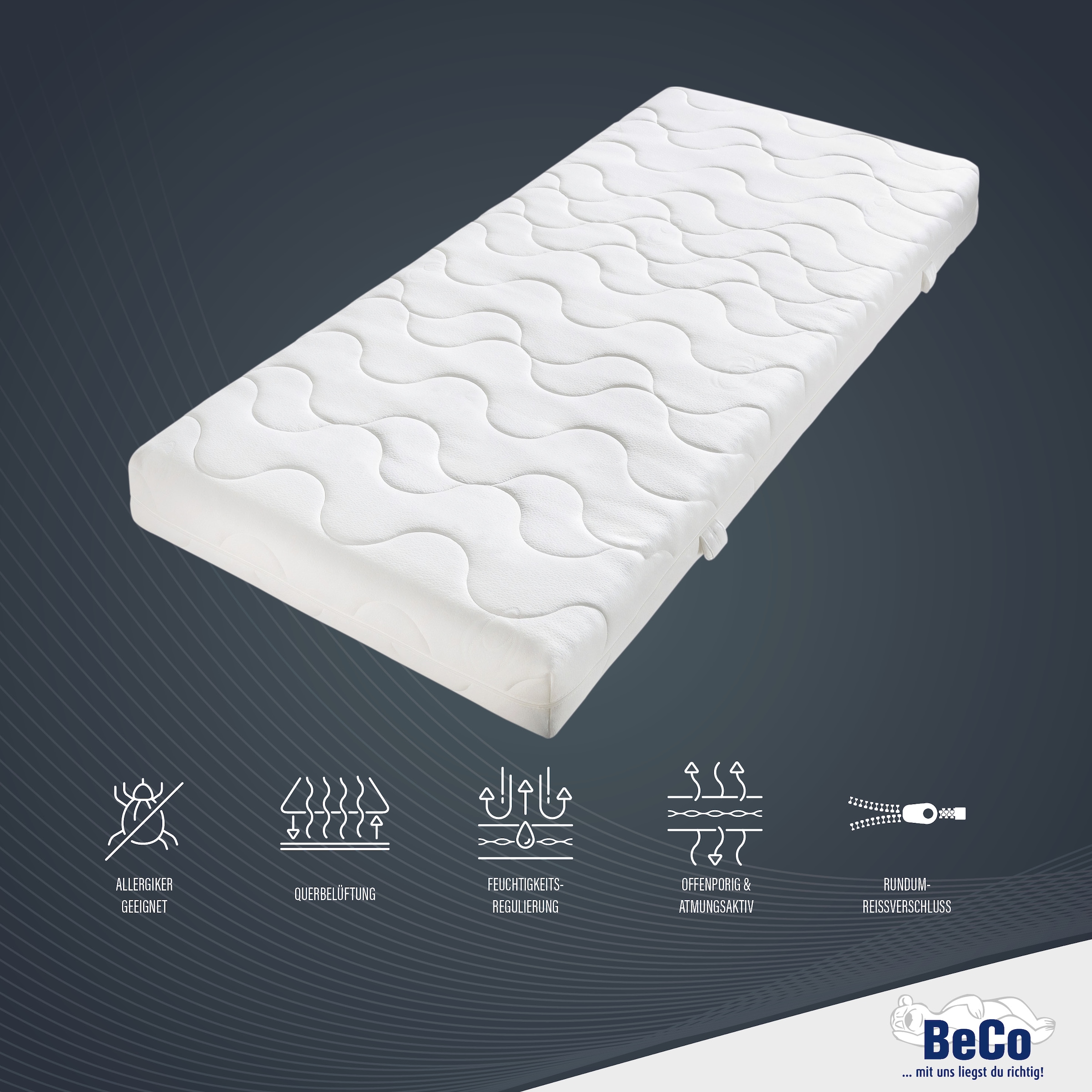 Beco Komfortschaummatratze »Double Deluxe Matratze 20, Matratze in 90x200 cm und weiteren Größen« 20 cm hoch Raumgewicht: 28 kg/m³ 1 Stk. tlg. Matratze vom TÜV Süd getestet*, über 2.000 5-Sterne-Bewertungen!