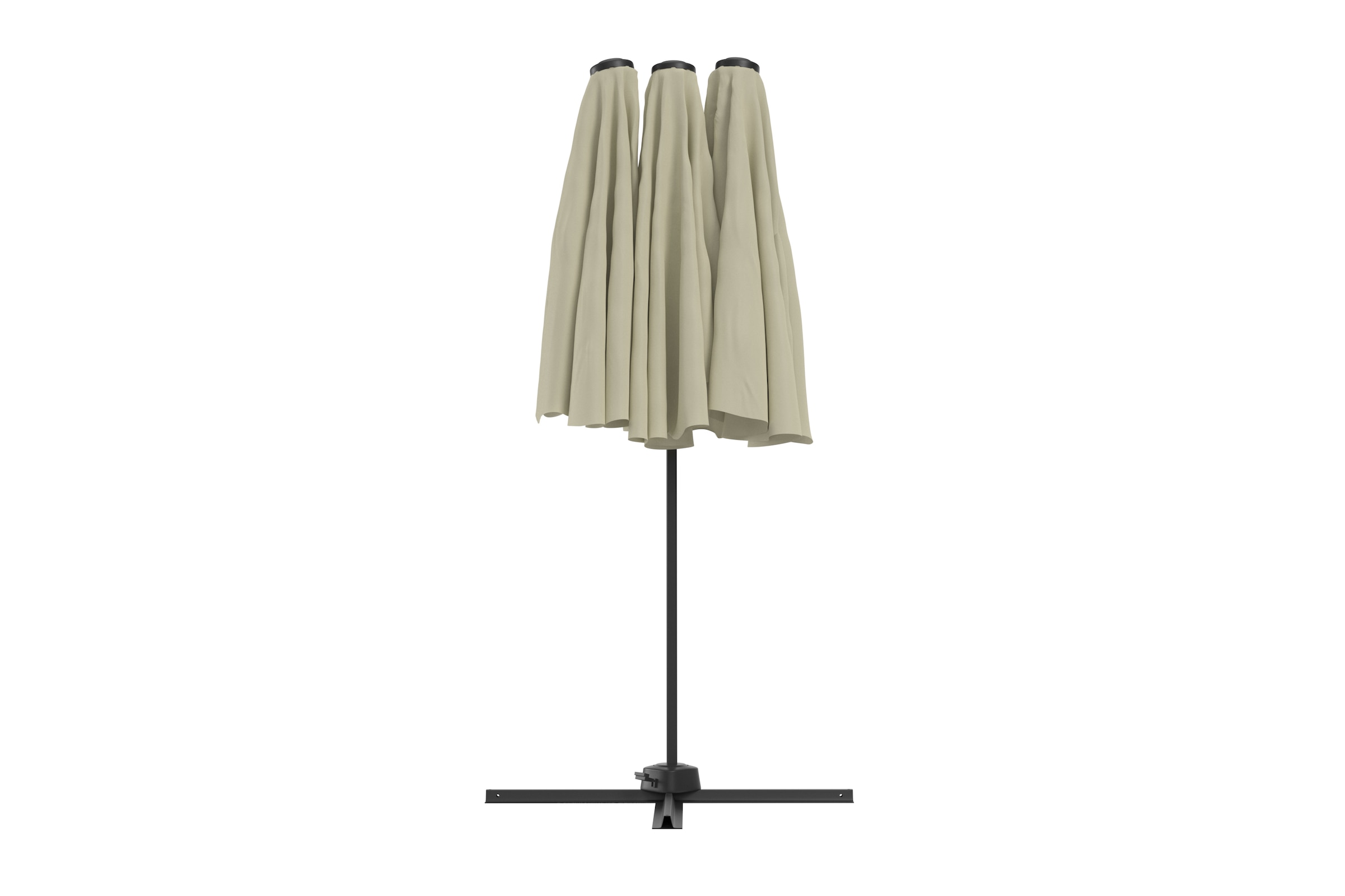 KONIFERA Ampelschirm »»Elba« Twin in anthrazit oder creme erhältlich«, BxLxH: 455x263x237 cm, um 360° drehbar