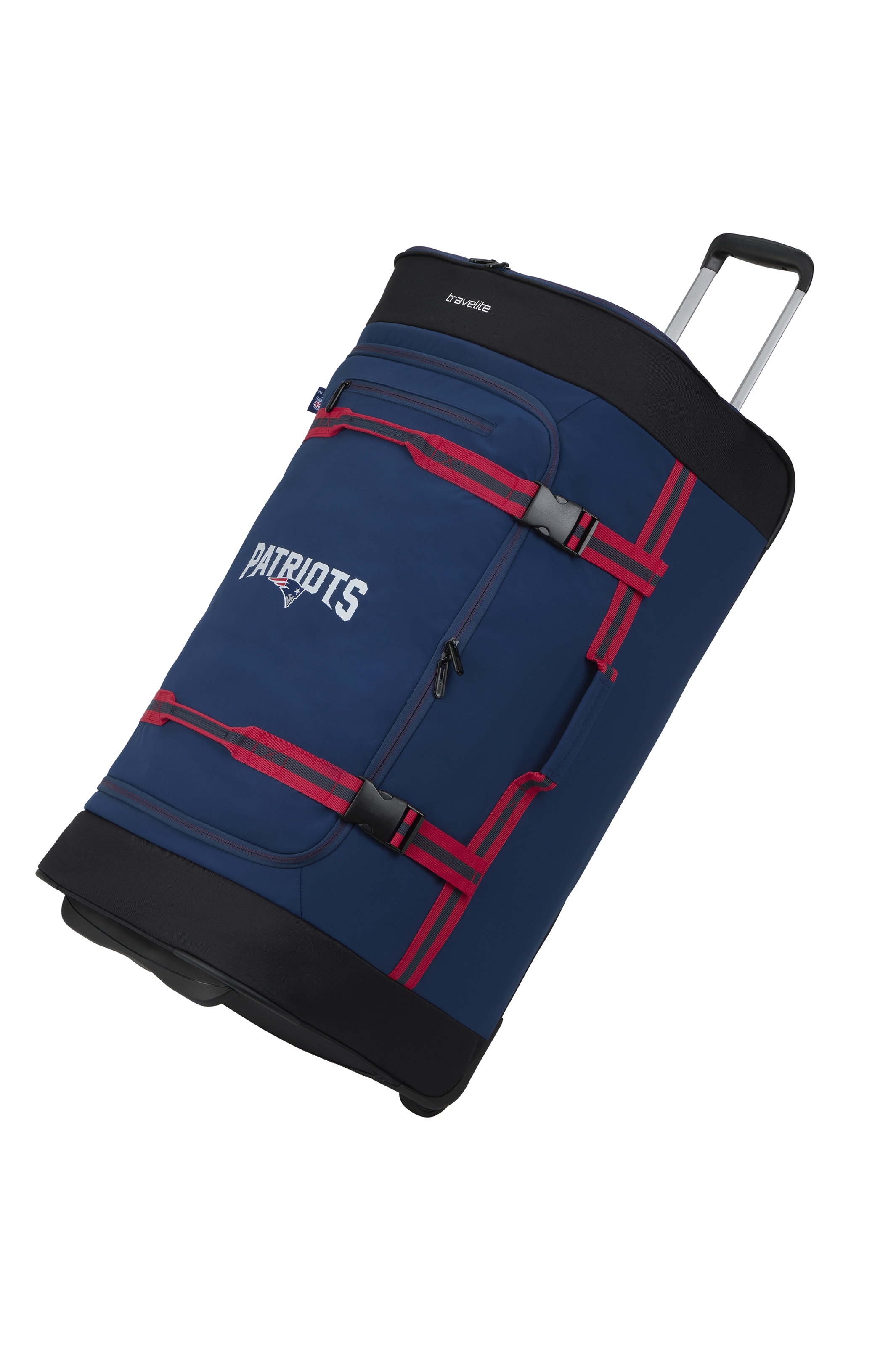 travelite Reisetasche »travelite x NFL Rollenreisetasche« große Öffnung, Schuhfach und Teleskopgestänge – robust und praktisch