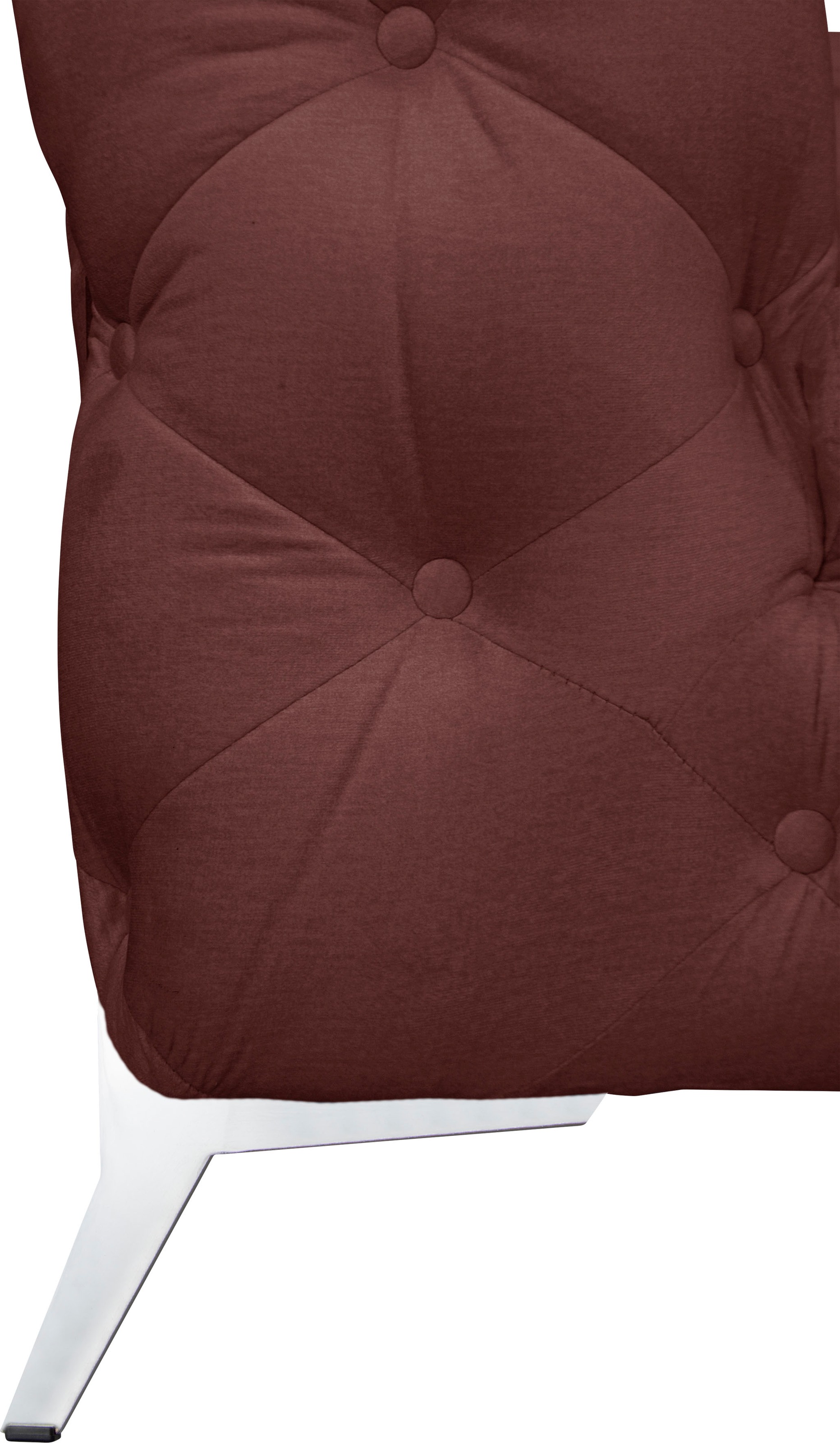Leonique Chesterfield-Sofa »Amaury L-Form«, großes Ecksofa, Chesterfield-Optik, Breite 323 cm, Fußfarbe wählbar