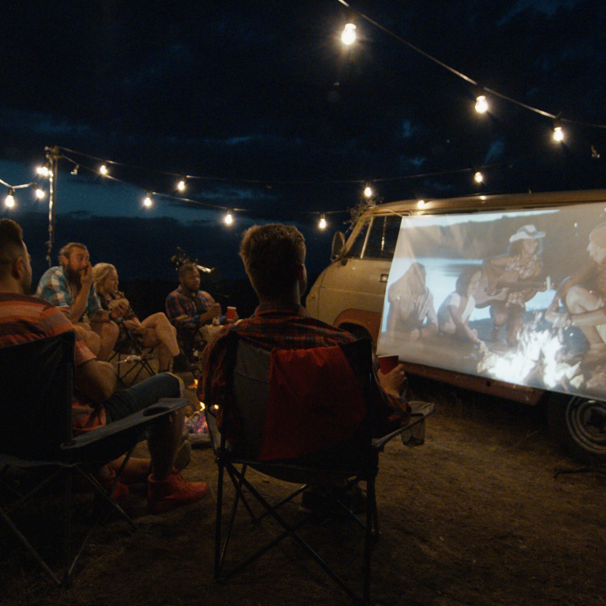 LA VAGUE Mini-Beamer »LED-Projektor mit integriertem Akku inkl. LV-STA100FP LV-HD120 BUNDLE«