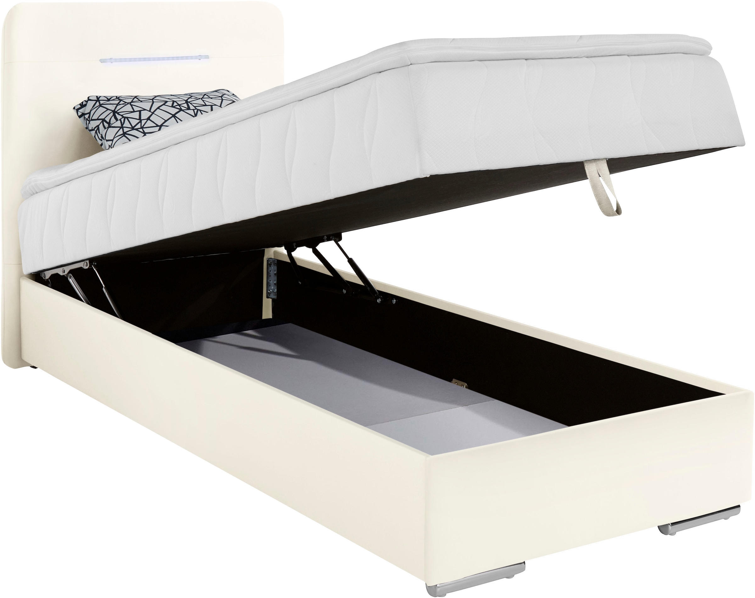 COTTA Boxbett »Lighstar«, inklusive LED-Beleuchtung, Topper, Bettkasten und Zierkissen