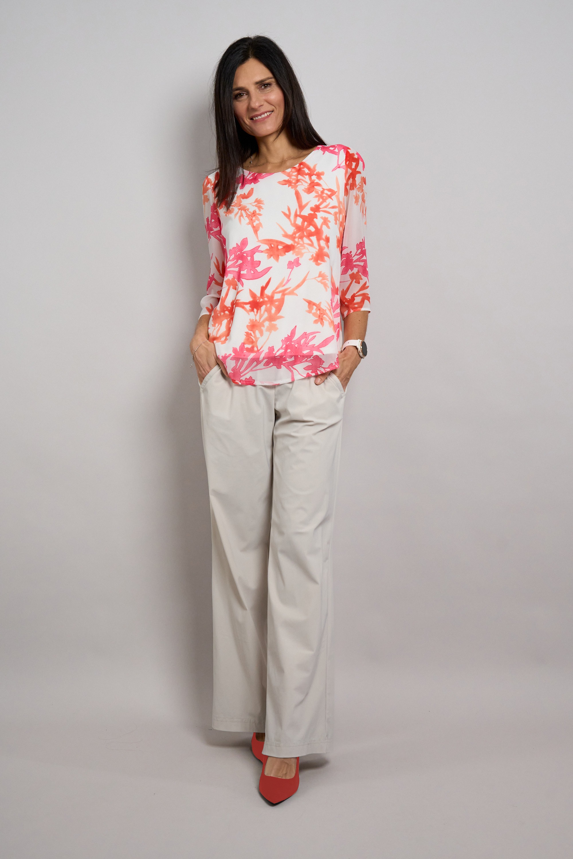 Seidel Moden Druckbluse mit floralem Muster - MADE IN GERMANY
