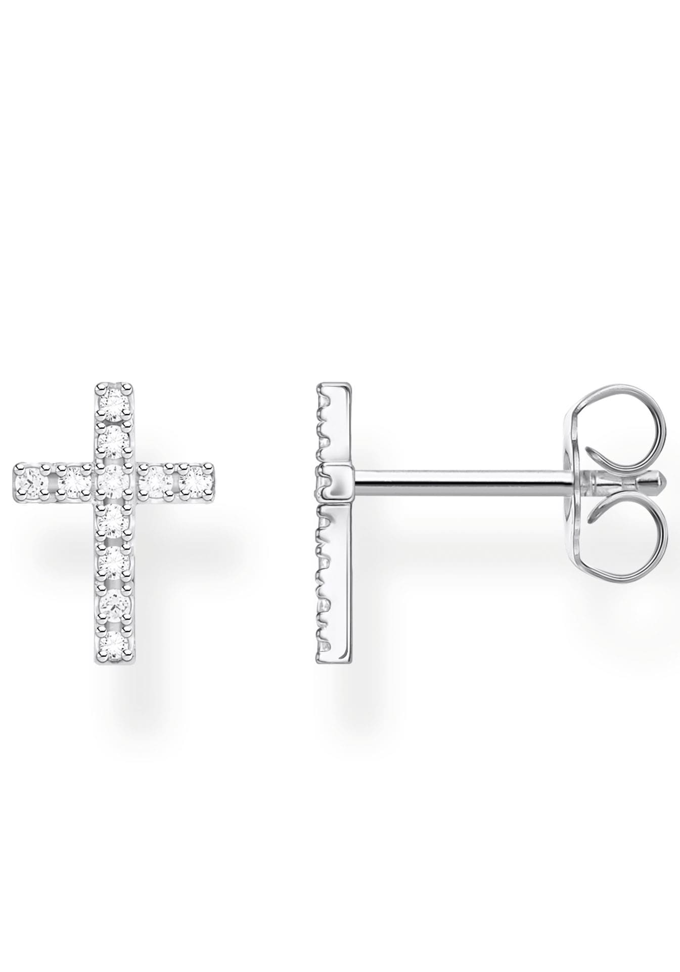 THOMAS SABO Single-Ohrstecker »Kreuz, H2131-051-14«, mit Zirkonia (synth.)