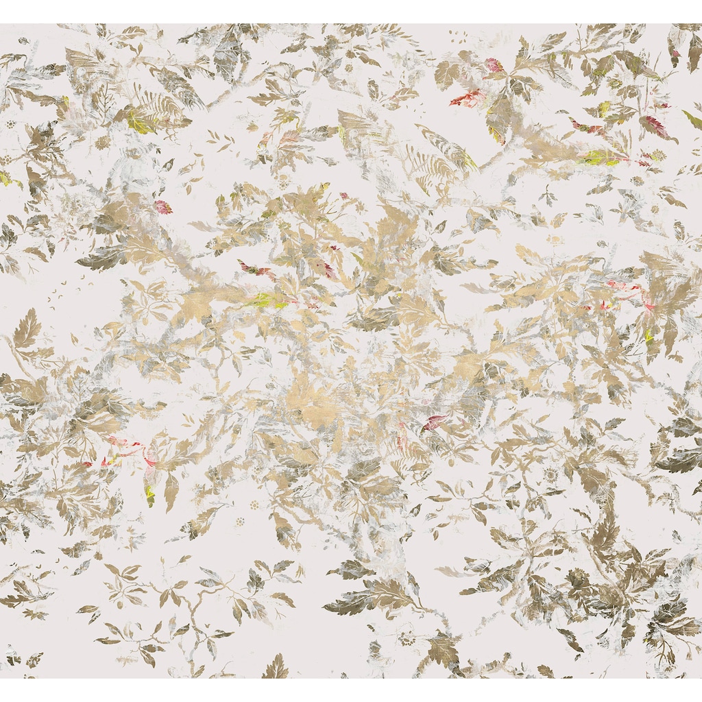 Komar Vliestapete »Golden Feathers«, 300x280 cm (Breite x Höhe)