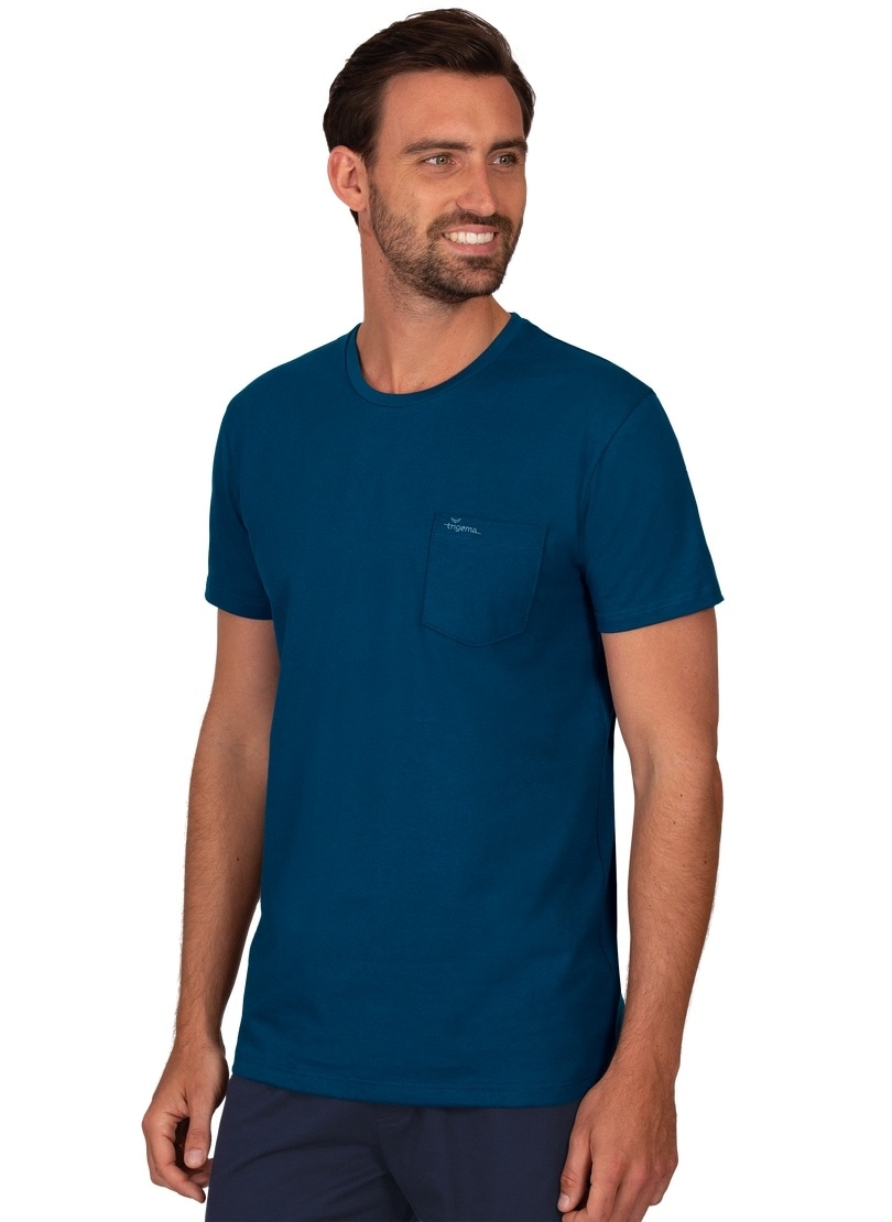Trigema T-Shirt »TRIGEMA T-Shirt aus Biobaumwolle mit Brusttasche«, (1 tlg.)