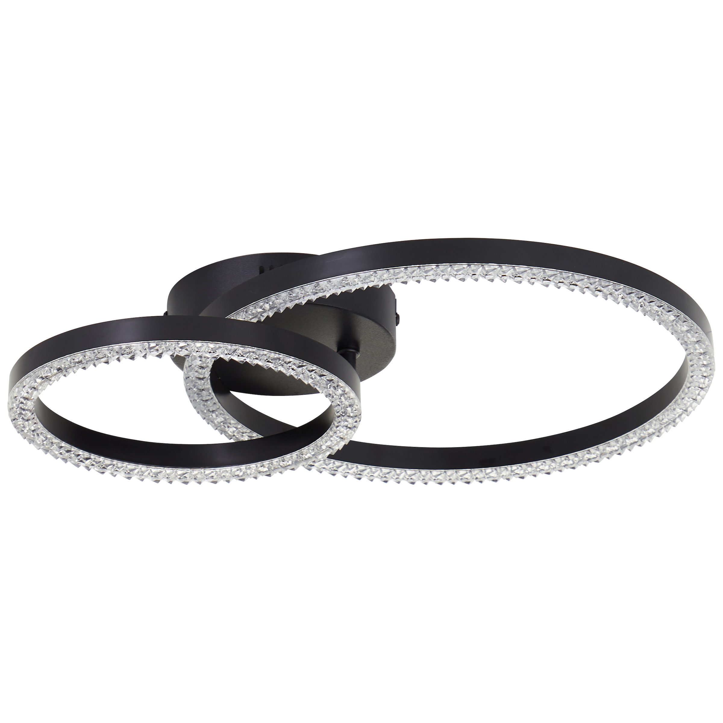 Brilliant LED Deckenleuchte »Aurelia« 1 Stk. Neutralweiß 40 x 30 cm, 2500 lm, 4000 K, schwenkbar, Kristalloptik, schwarz