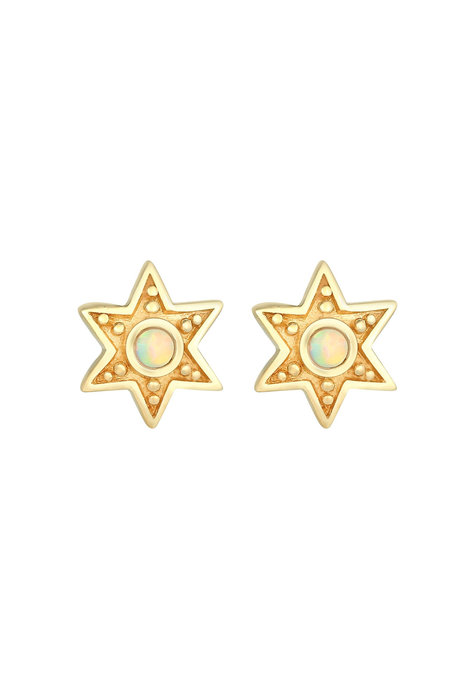 Elli Paar Ohrstecker »Ohrringe Stern Stecker Astro Opal Vintage Style 925 Silber«