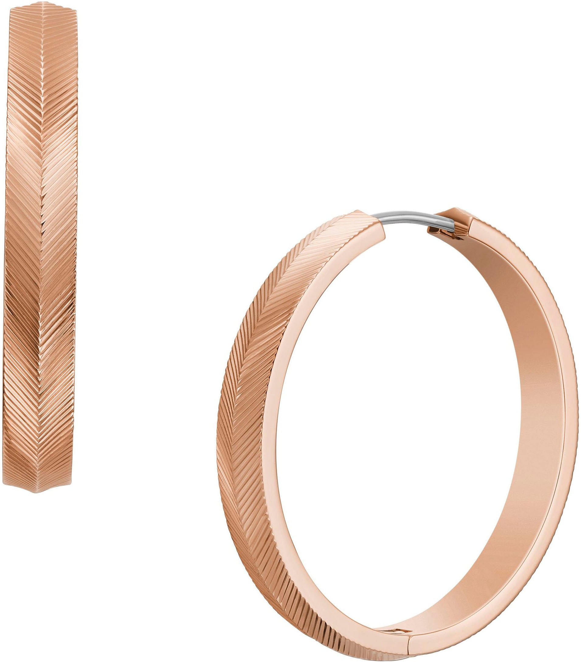 Fossil Paar Creolen »Schmuck Geschenk Edelstahl Ohrringe HARLOW«