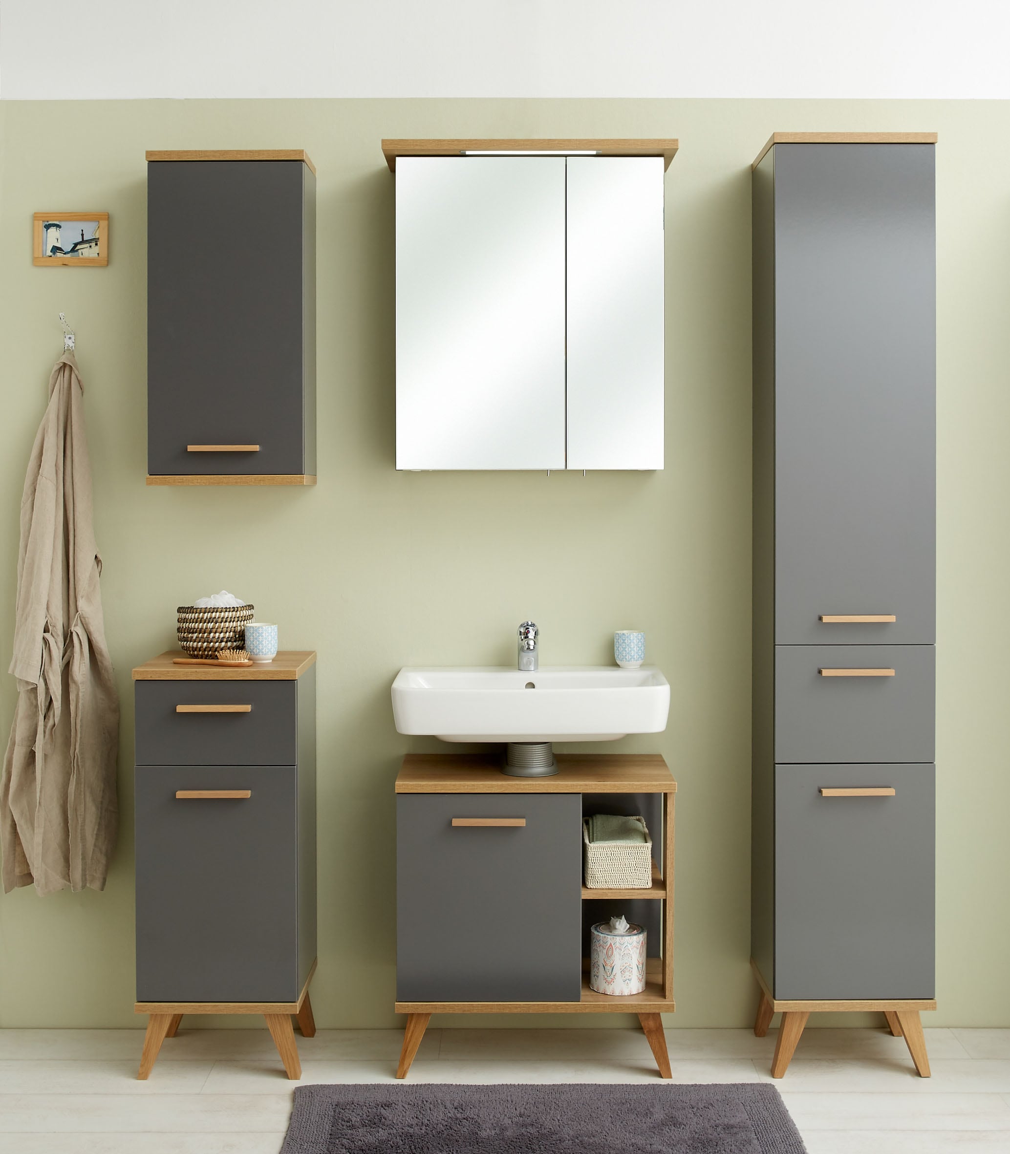 Saphir Badmöbel-Set »5-teilig, mit Soft-Close Türen« Set, 5 Stk. tlg.