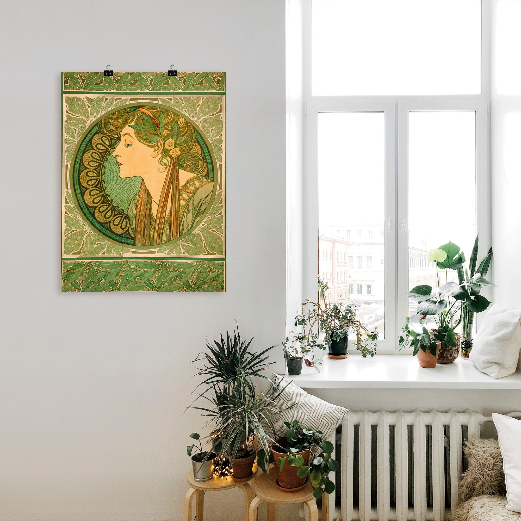 Artland Poster »Lorbeer. 1921« Frau 1 Stk. tlg. als Alubild, Outdoorbild, Leinwandbild, Poster in verschied. Größen