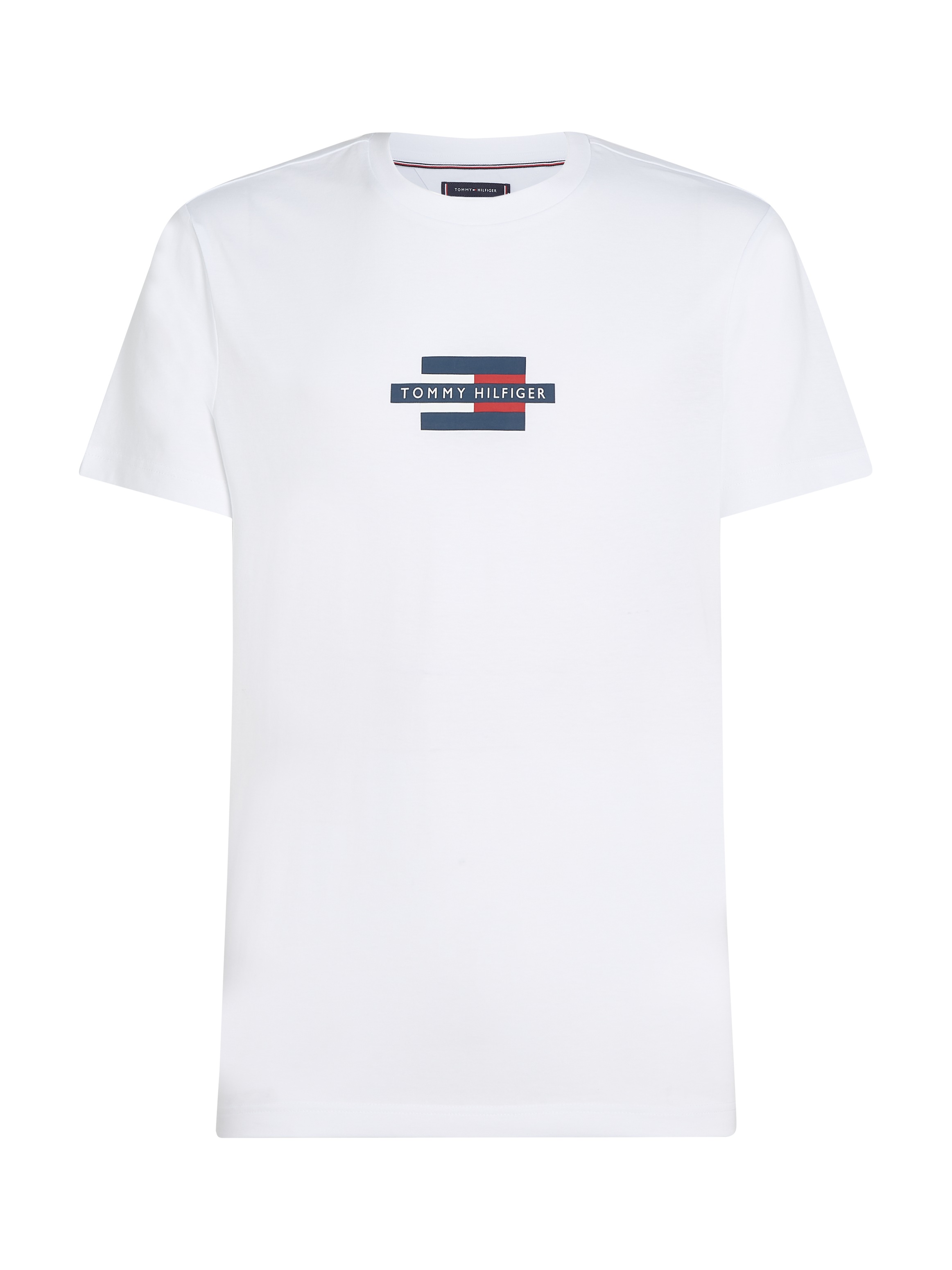 Tommy Hilfiger Kurzarmshirt »FLAG BOX TEE«, Mit Rundhalsausschnitt