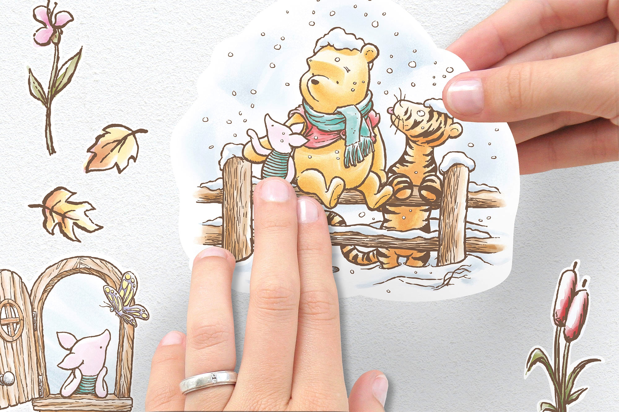 Komar Wandtattoo »Winnie the Pooh Adventures«, (61 St.), 50x70 cm (Breite x Höhe), selbstklebendes Wandtattoo