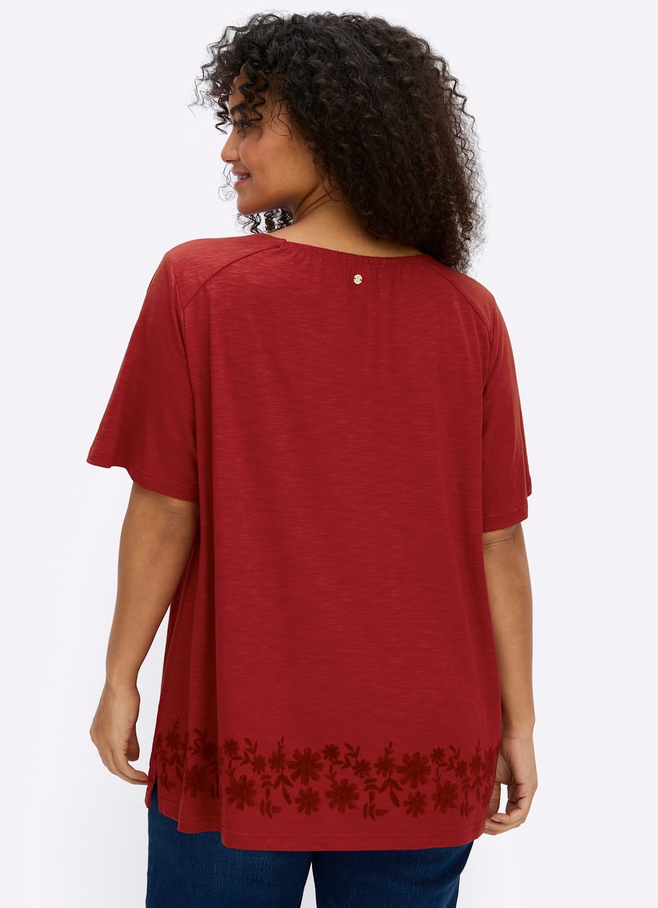 Sheego T-Shirt »Halbarmshirt« 1
