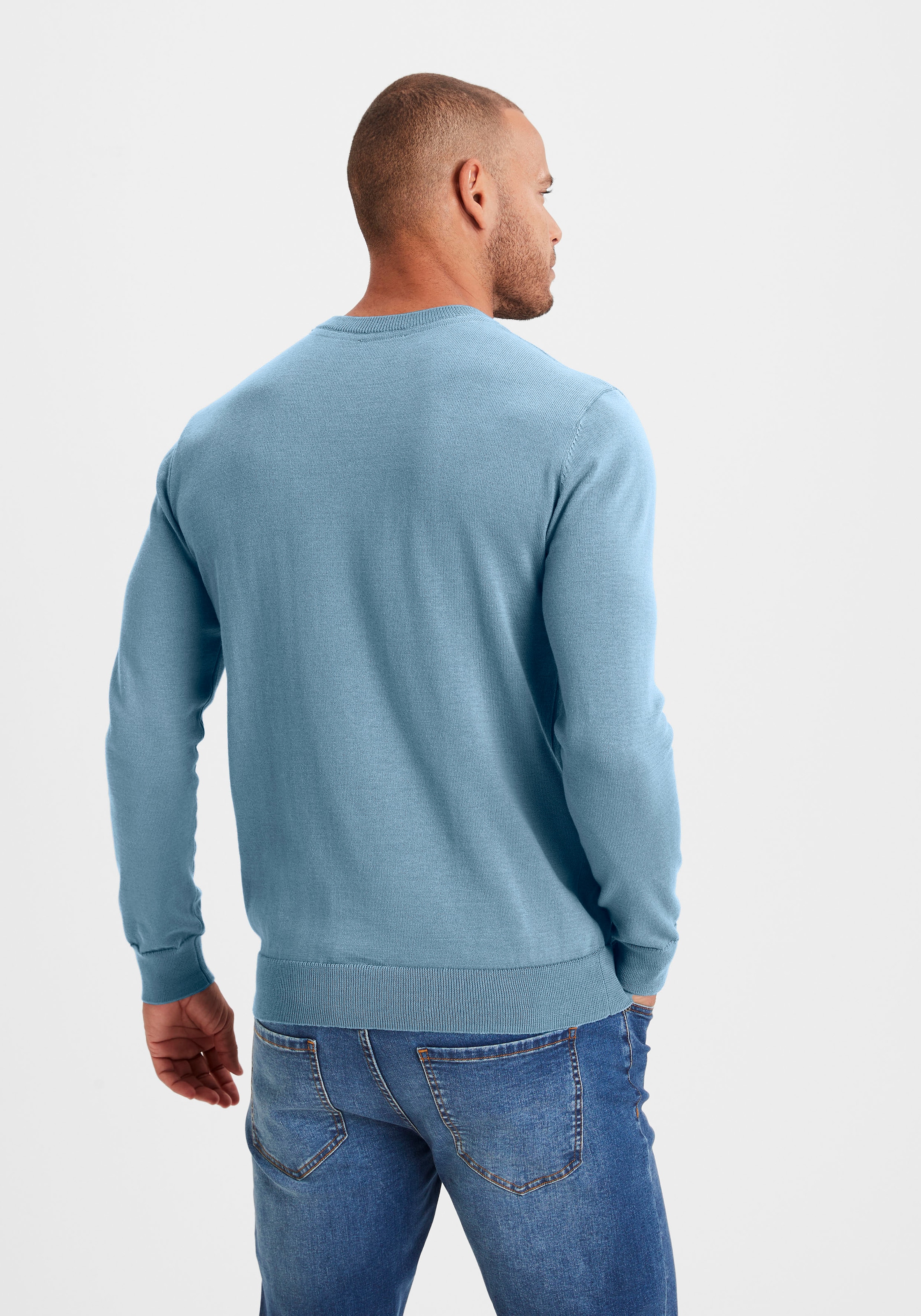 H.I.S Strickpullover Regular Fit, Langarm, Pullover aus Feinstrick, Baumwollmischung