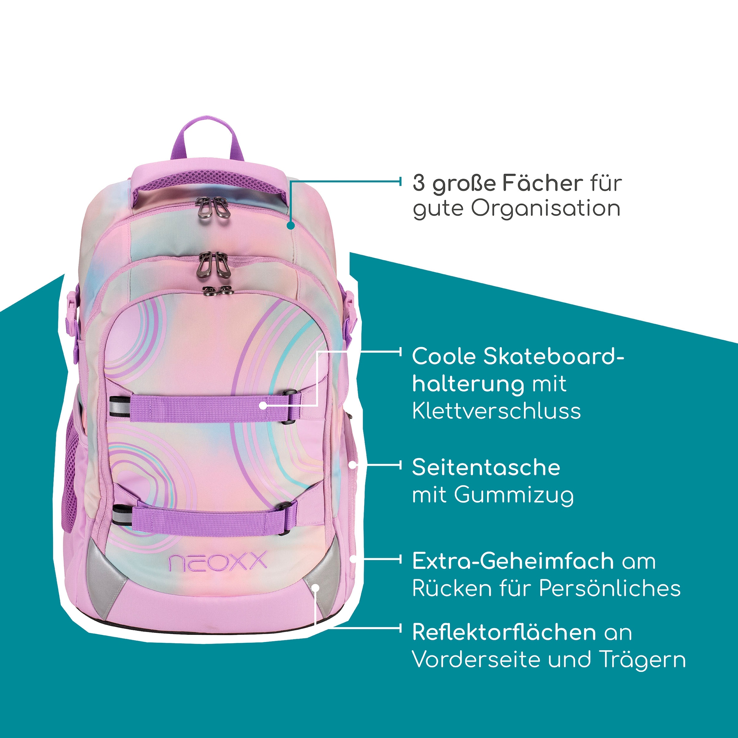 neoxx Schulrucksack »Active Pro, Candy Party«
