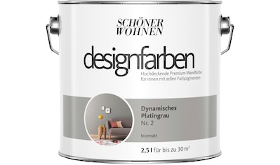 SCHÖNER WOHNEN-Kollektion Wand- und Deckenfarbe »Designfarben«, Dynamisches Platingrau... kaufen