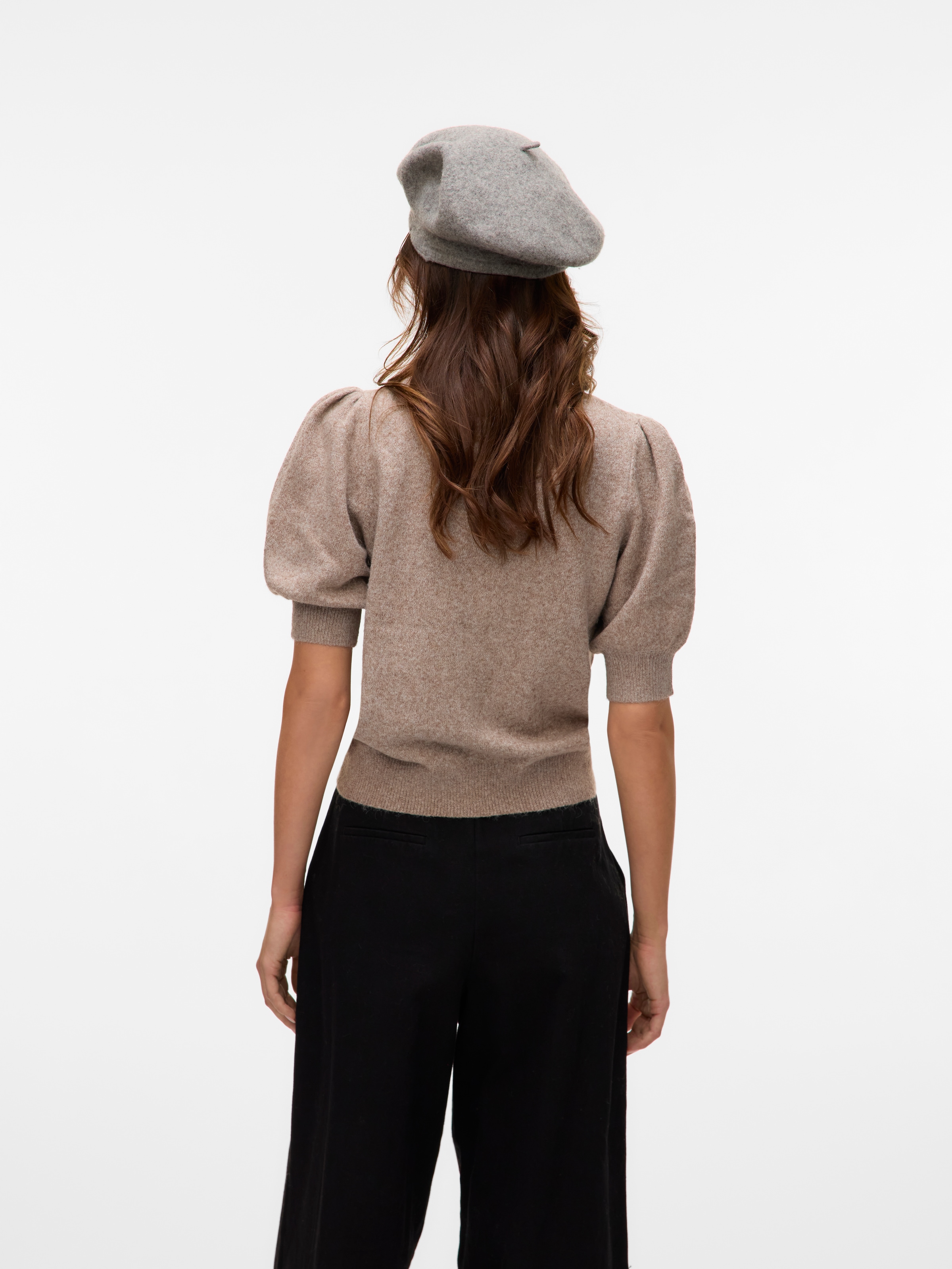 Vero Moda Kurzarmpullover »VMDOFFY 2/4 O-NECK PULLOVER GA NOOS«, mit leichten Puffärmeln